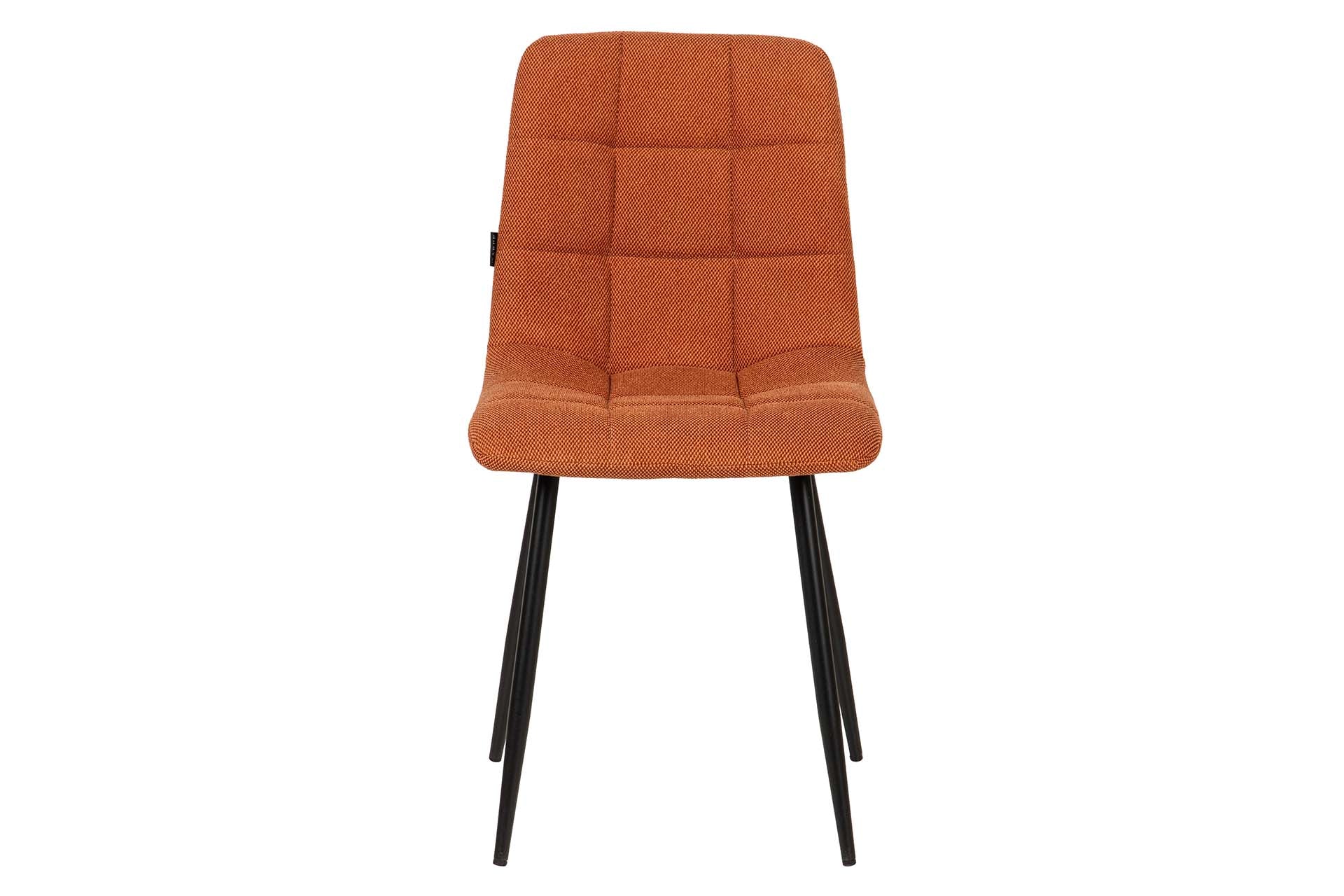 SILLA METAL POLIESTER NARANJA NEGRO 48x56x80 CM - Min.4 uds