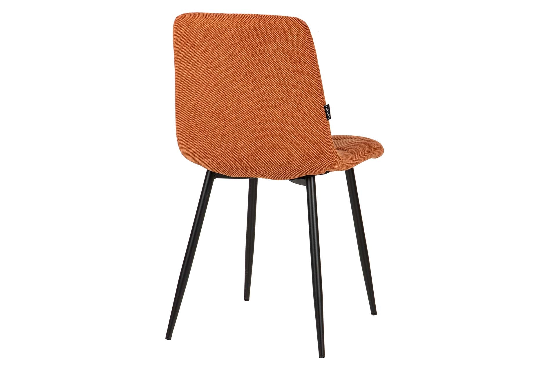 SILLA METAL POLIESTER NARANJA NEGRO 48x56x80 CM - Min.4 uds