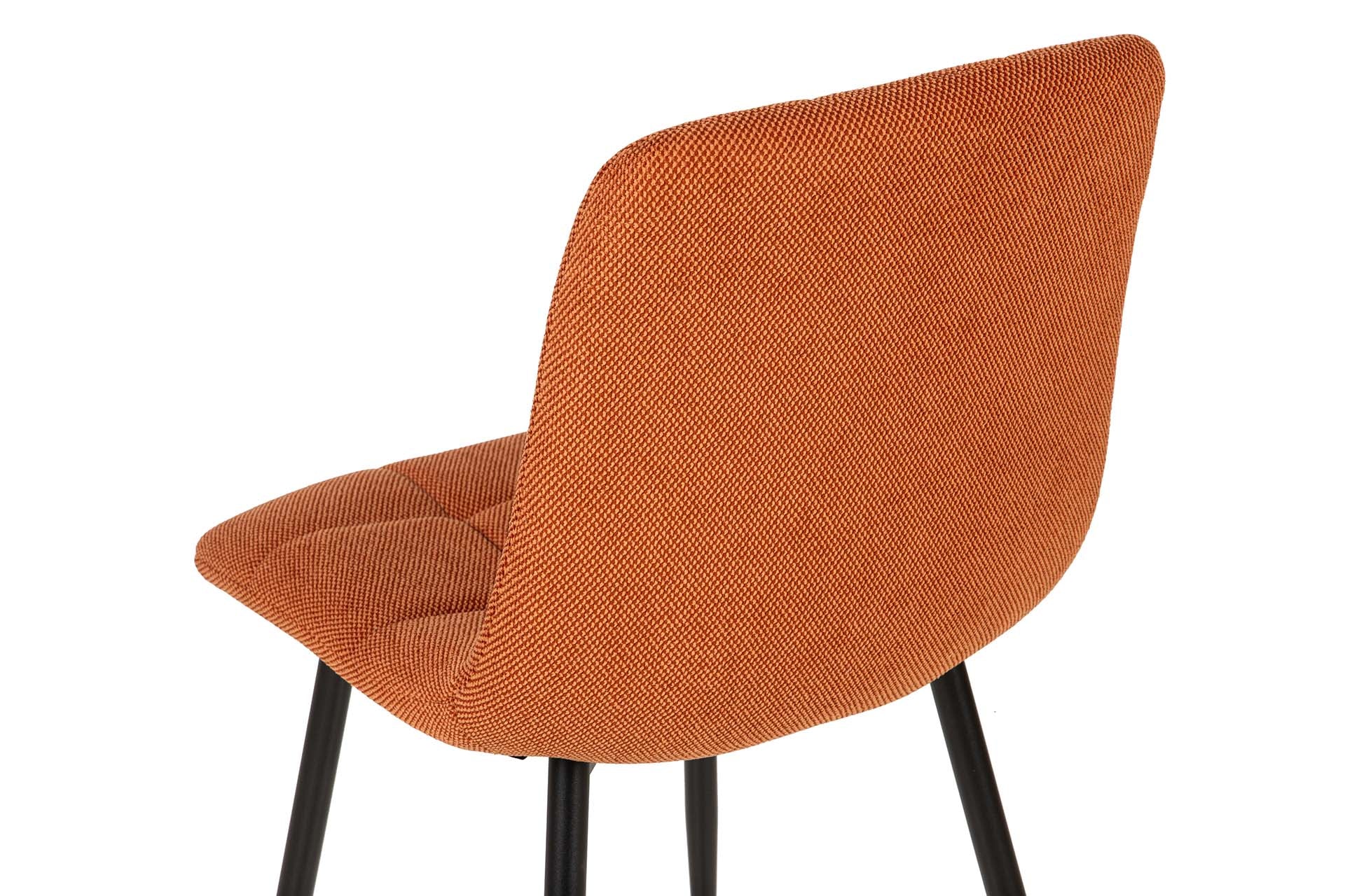 SILLA METAL POLIESTER NARANJA NEGRO 48x56x80 CM - Min.4 uds