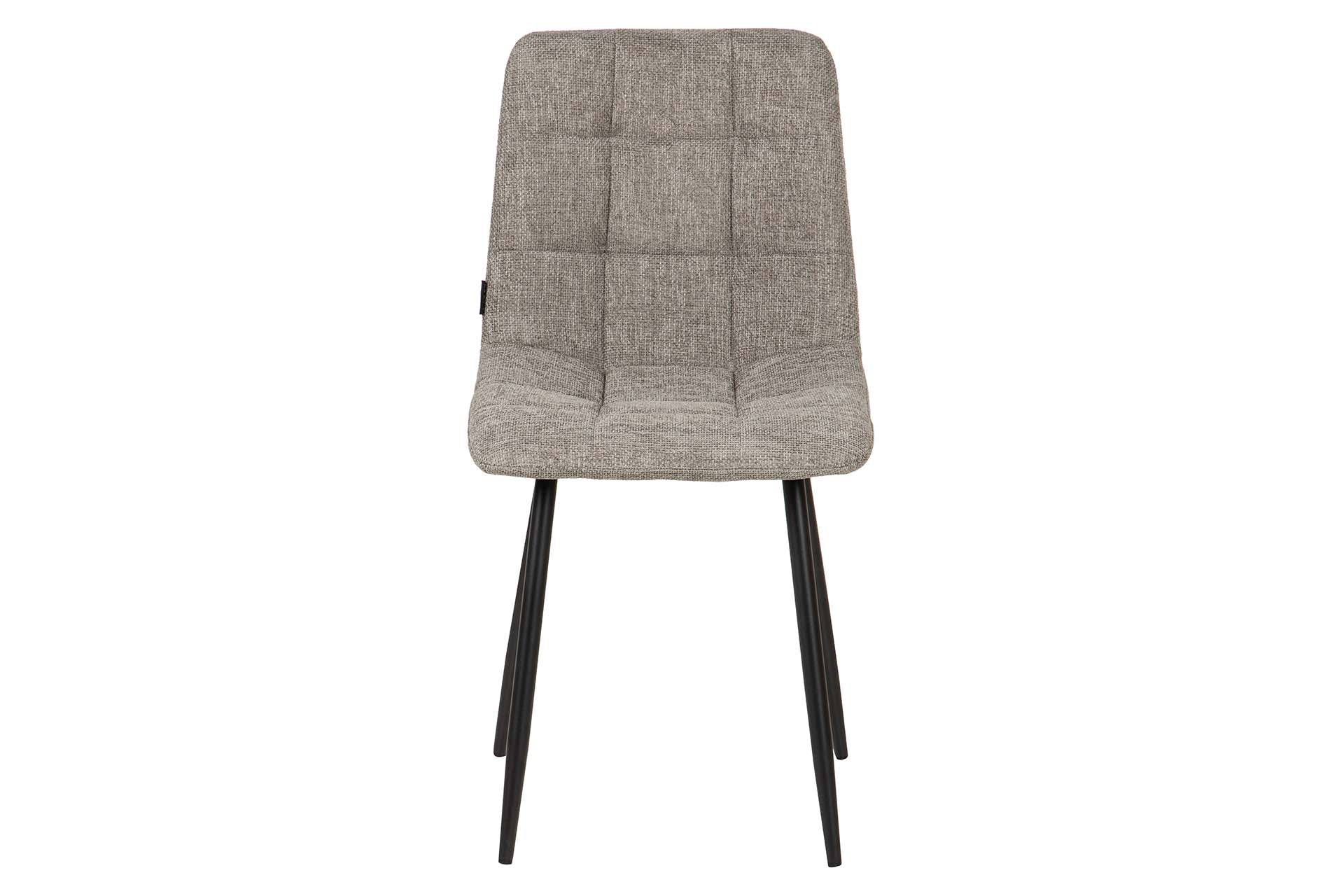 SILLA METAL POLIESTER GRIS NEGRO 48x56x80 CM - Min.4 uds