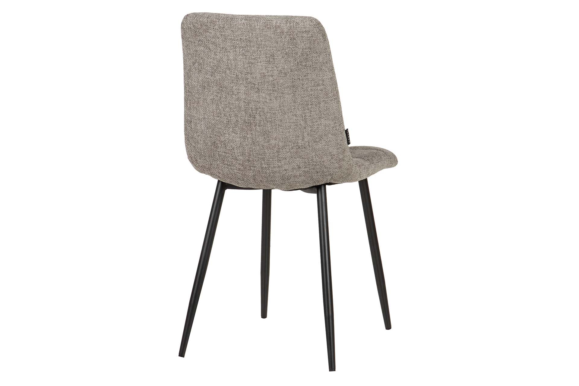 SILLA METAL POLIESTER GRIS NEGRO 48x56x80 CM - Min.4 uds