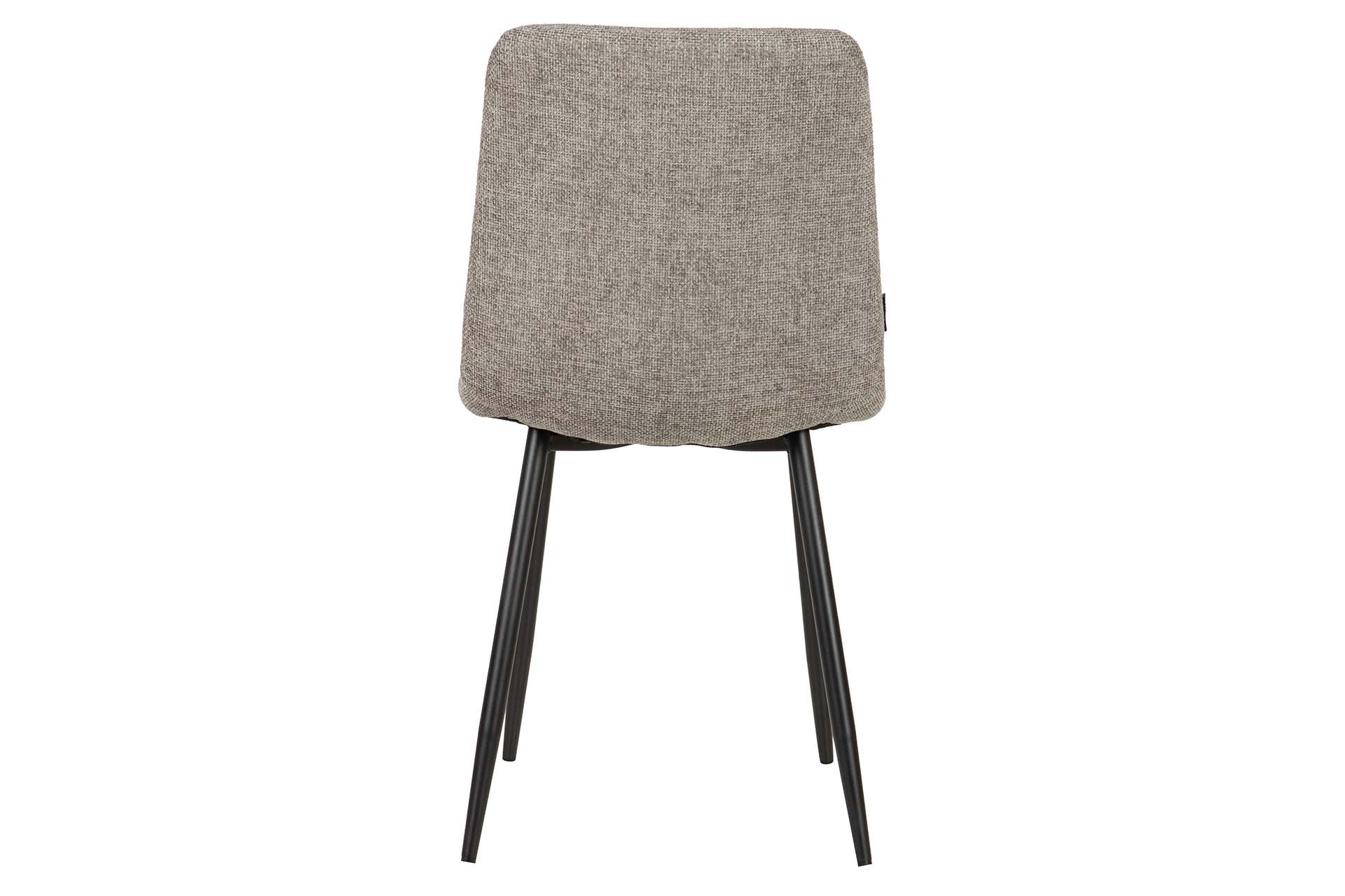 SILLA METAL POLIESTER GRIS NEGRO 48x56x80 CM - Min.4 uds