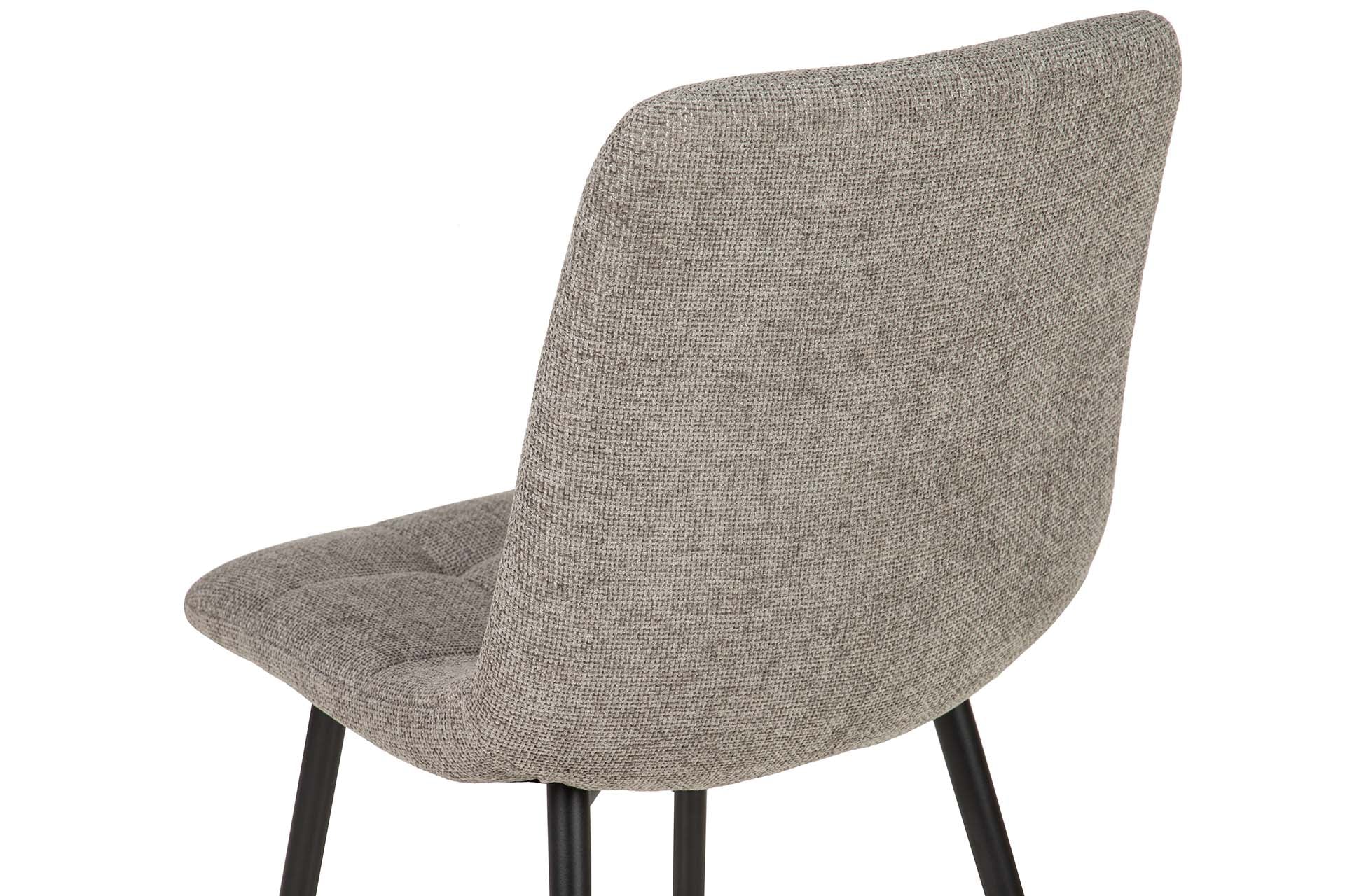 SILLA METAL POLIESTER GRIS NEGRO 48x56x80 CM - Min.4 uds