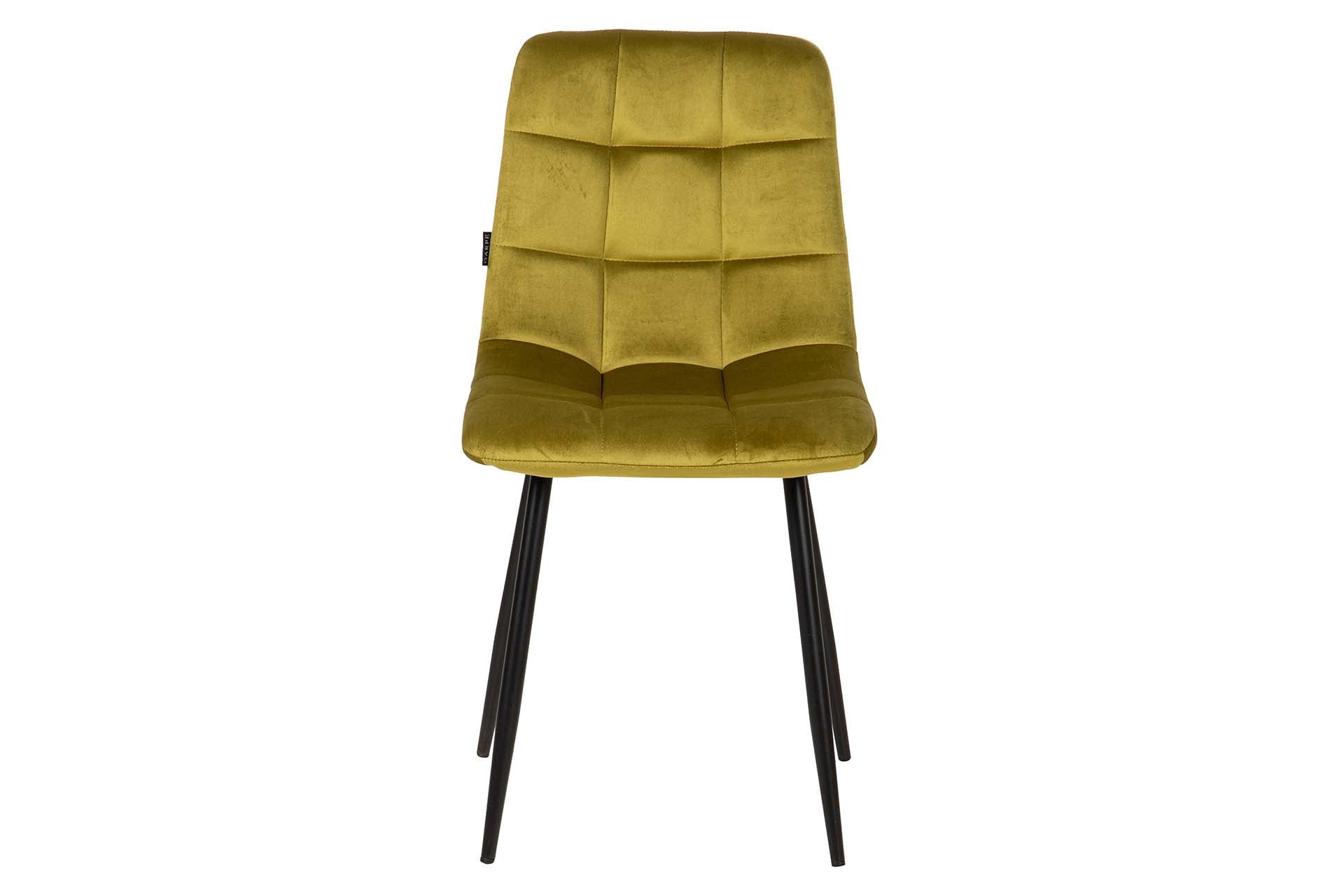 SILLA METAL VELVET VERDE NEGRO 48x56x80 CM - Min.4 uds
