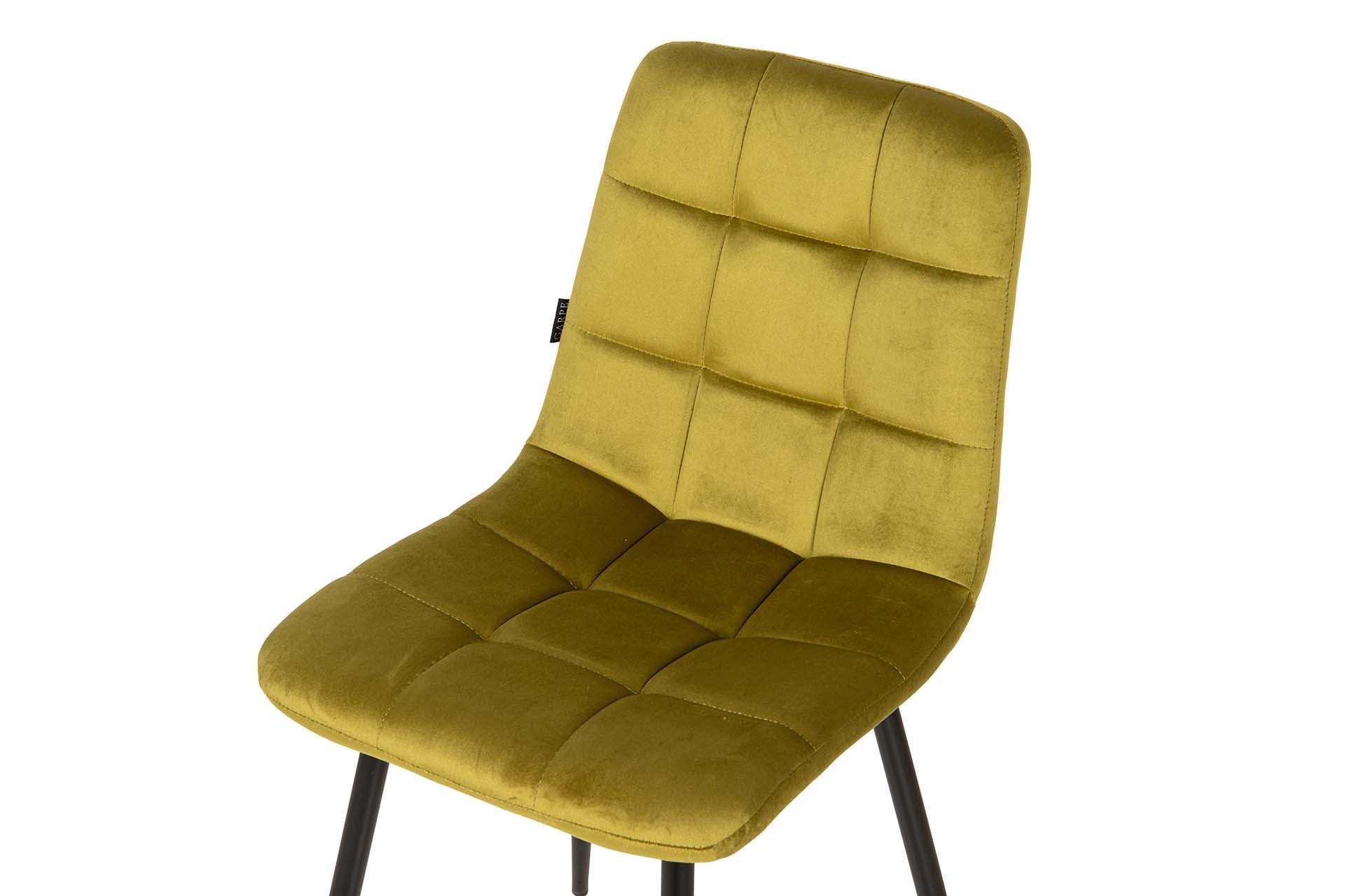 SILLA METAL VELVET VERDE NEGRO 48x56x80 CM - Min.4 uds