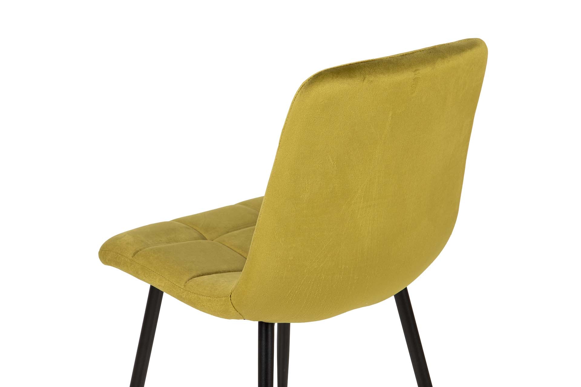 SILLA METAL VELVET VERDE NEGRO 48x56x80 CM - Min.4 uds