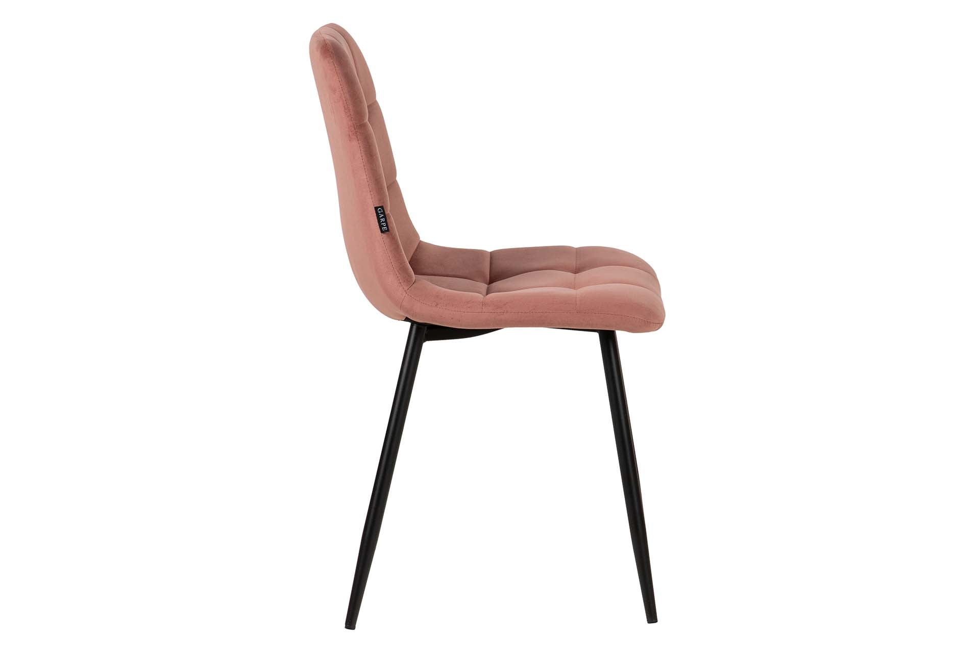 SILLA METAL VELVET ROSA 48x56x80 CM - Min.4 uds