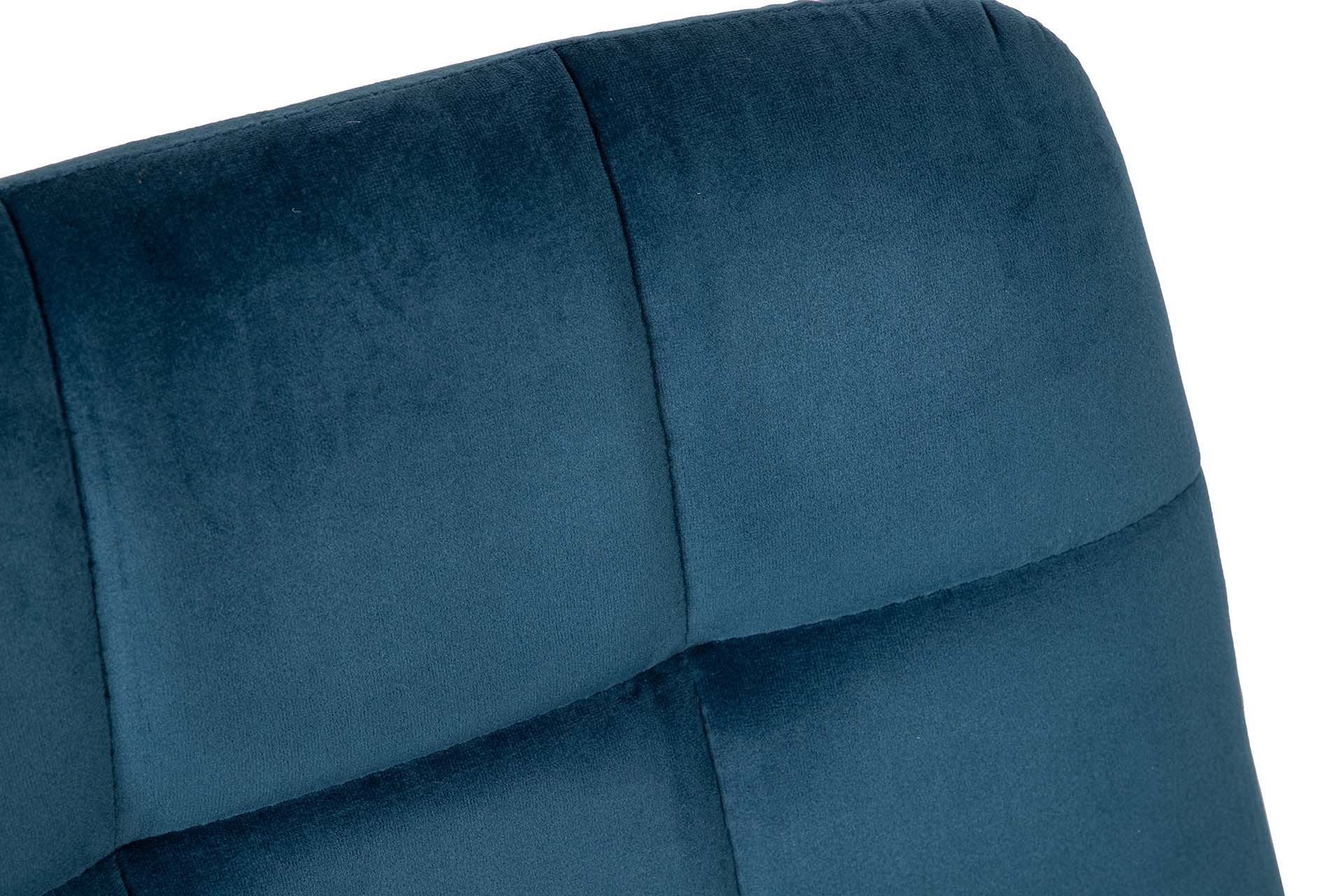 SILLA METAL VELVET AZUL NEGRO 48x56x80 CM - Min.4 uds