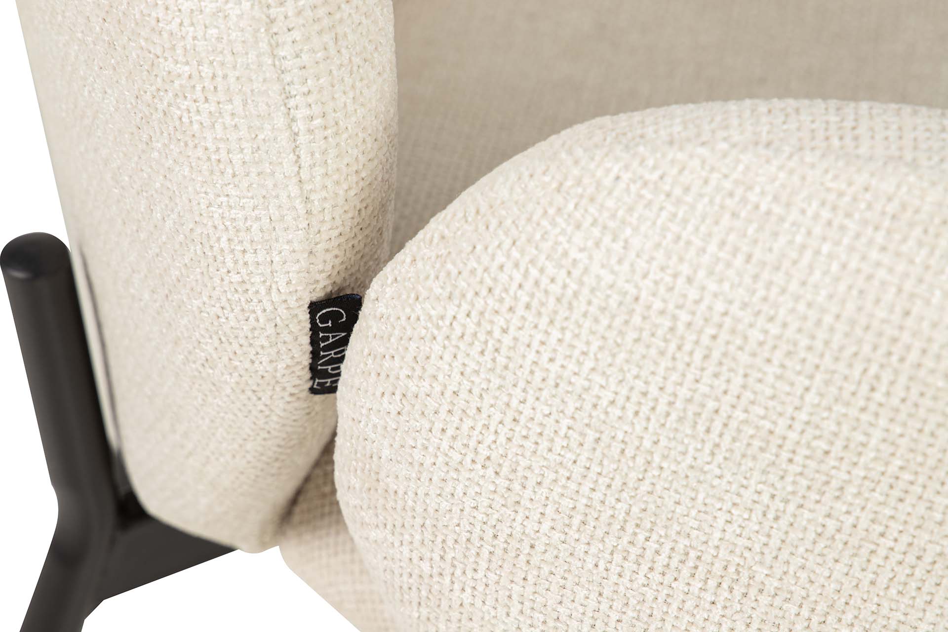 SILLA METAL POLIESTER BEIGE NEGRO 59x62x80 CM - Min.2 uds