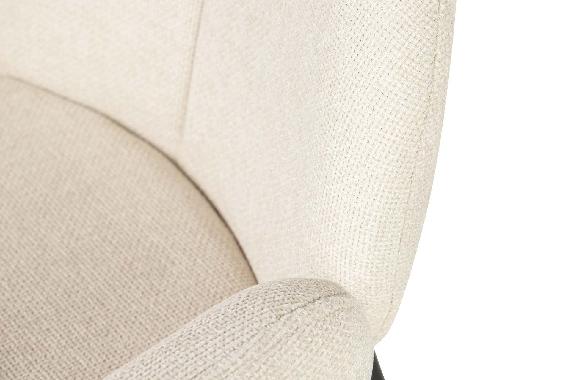 SILLA METAL CHENILLA BEIGE 59x62x80 CM - Min.2 uds