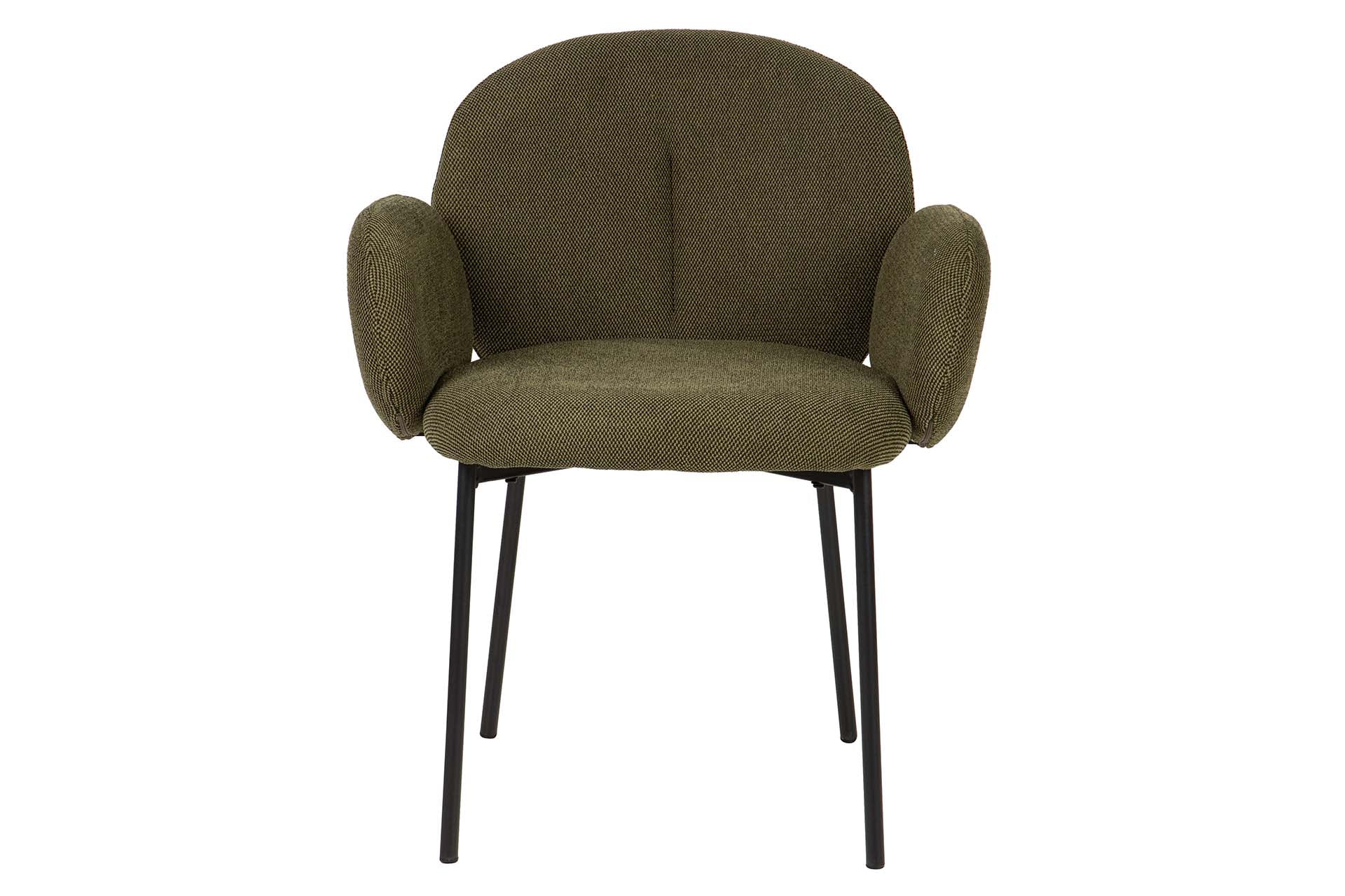 SILLA METAL POLIESTER VERDE NEGRO 59x62x80 CM - Min.2 uds