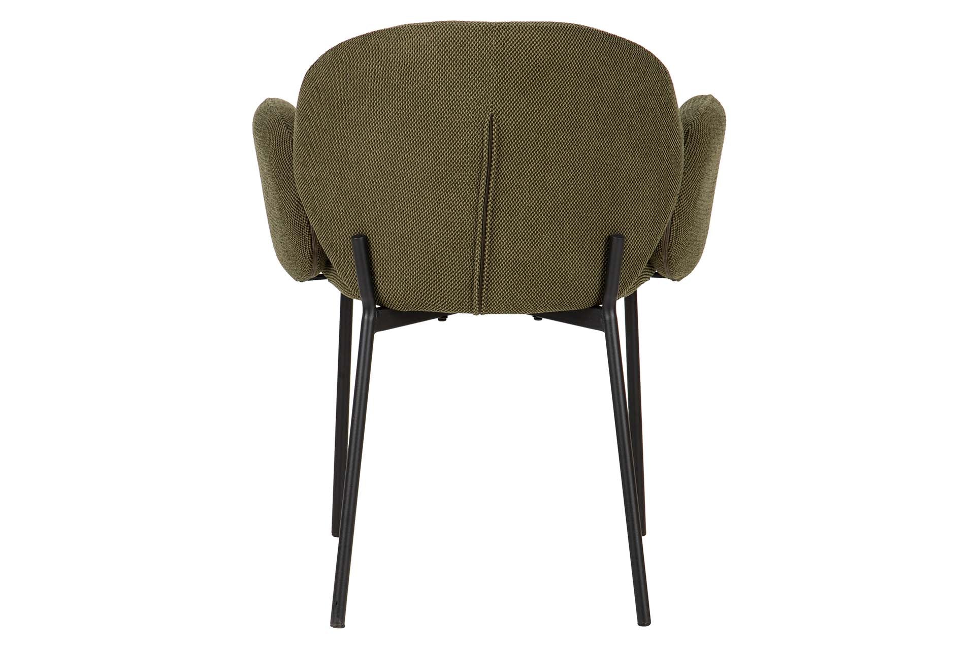 SILLA METAL POLIESTER VERDE NEGRO 59x62x80 CM - Min.2 uds