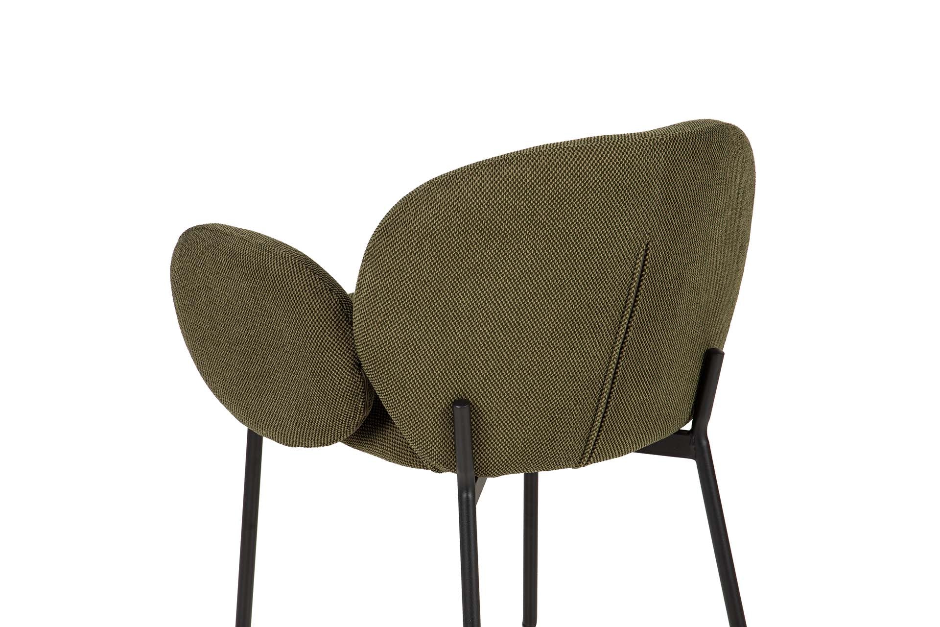 SILLA METAL POLIESTER VERDE NEGRO 59x62x80 CM - Min.2 uds