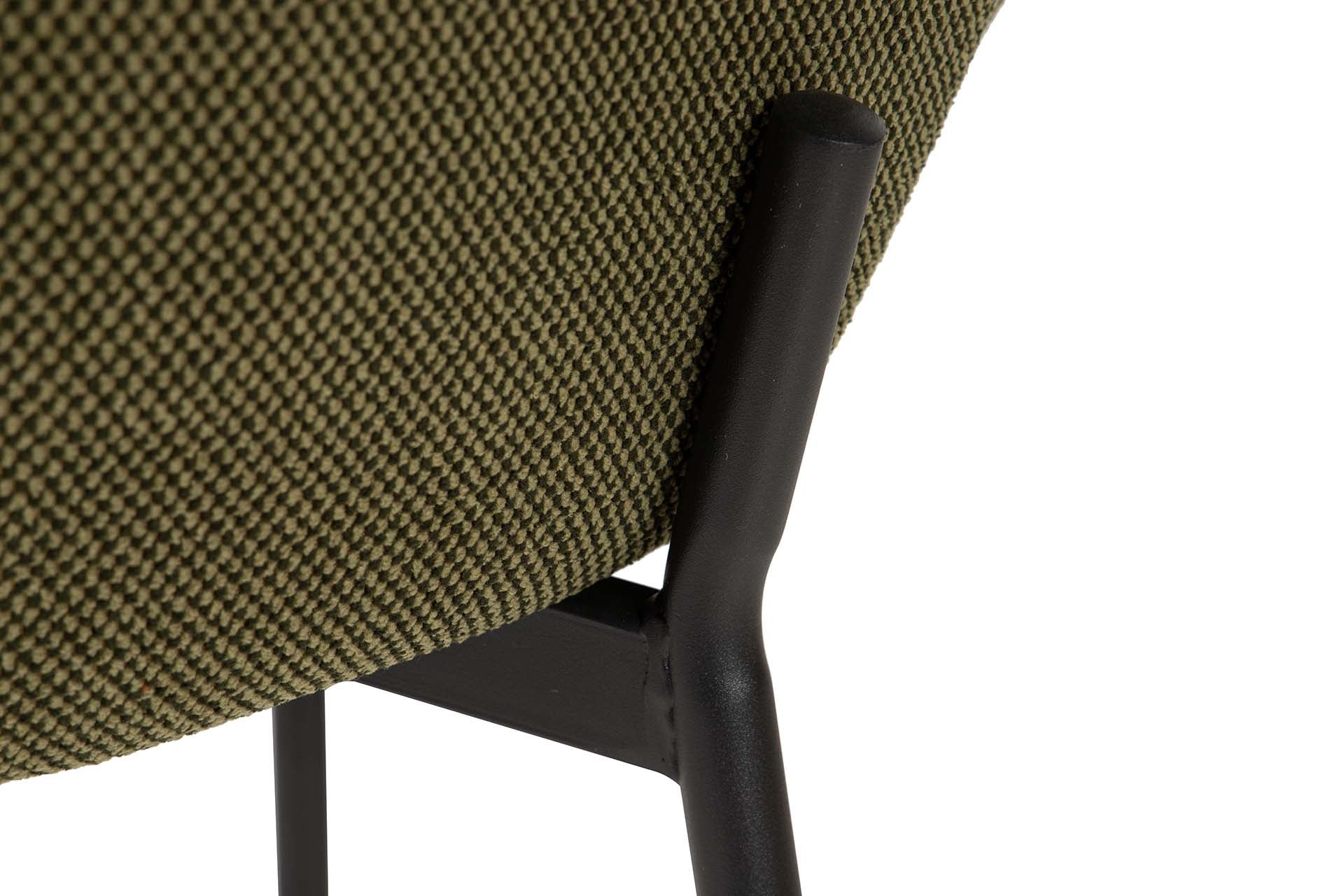 SILLA METAL POLIESTER VERDE NEGRO 59x62x80 CM - Min.2 uds