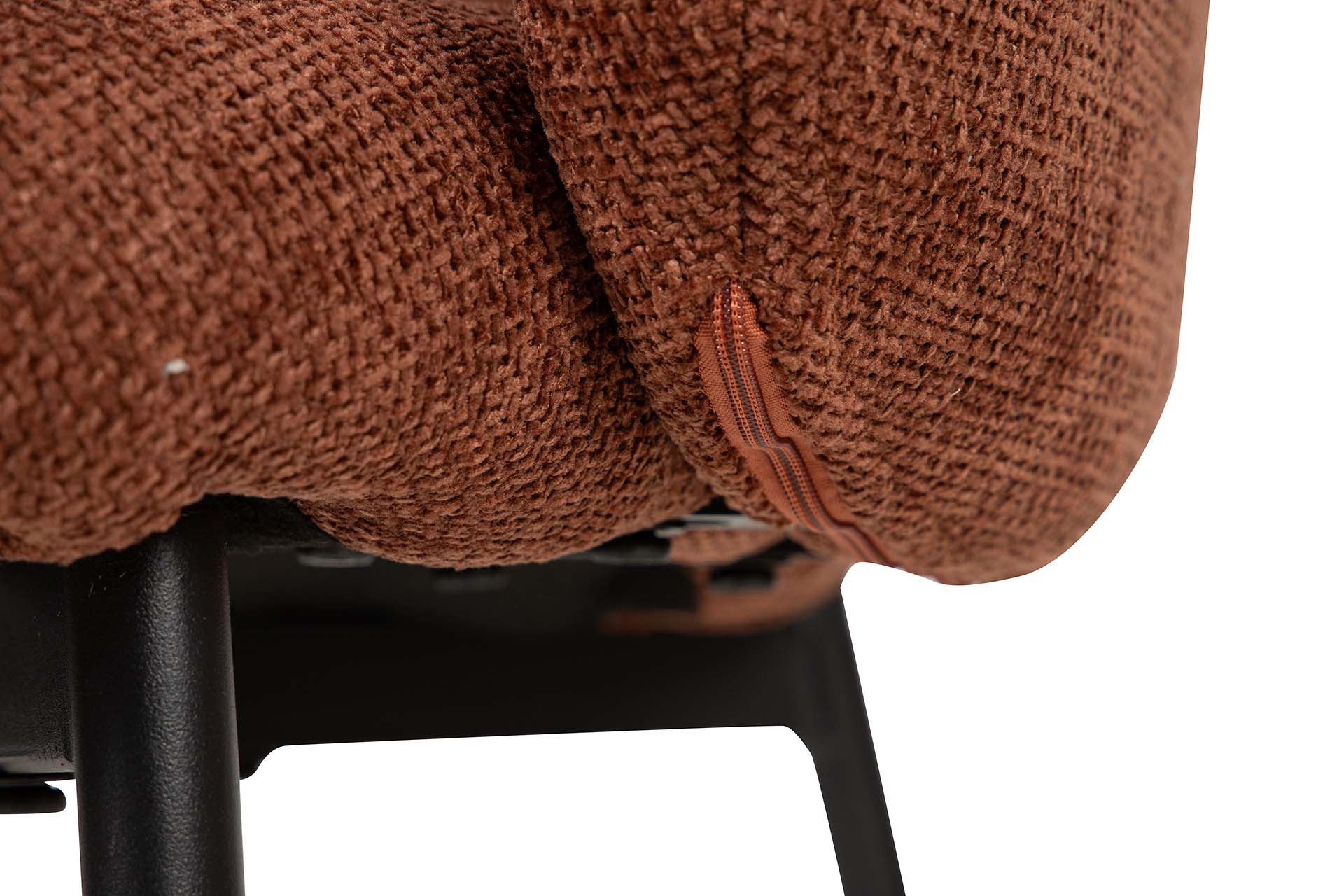 SILLA METAL POLIESTER GRANATE NEGRO 59x62x80 CM - Min.2 uds