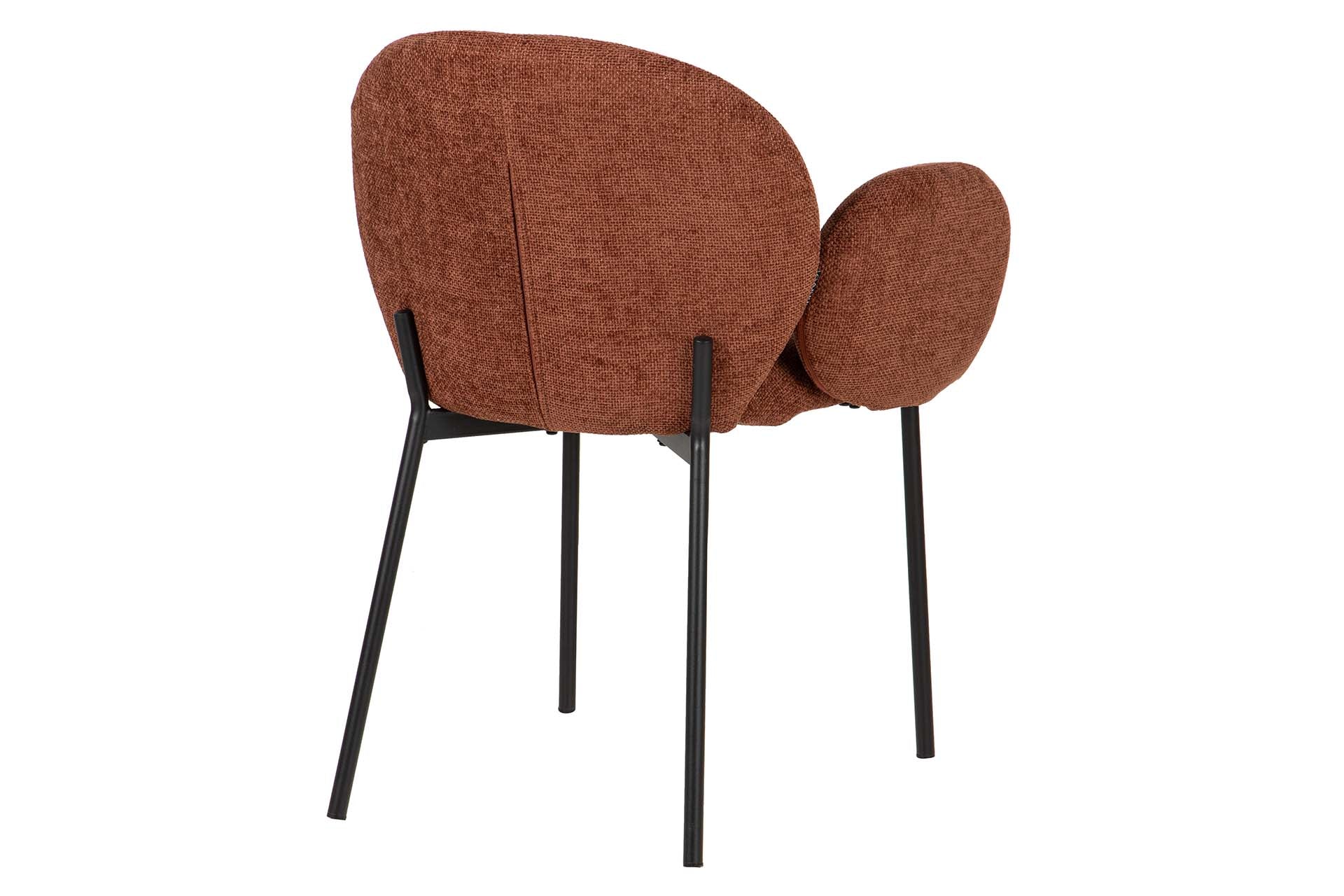 SILLA METAL POLIESTER GRANATE NEGRO 59x62x80 CM - Min.2 uds
