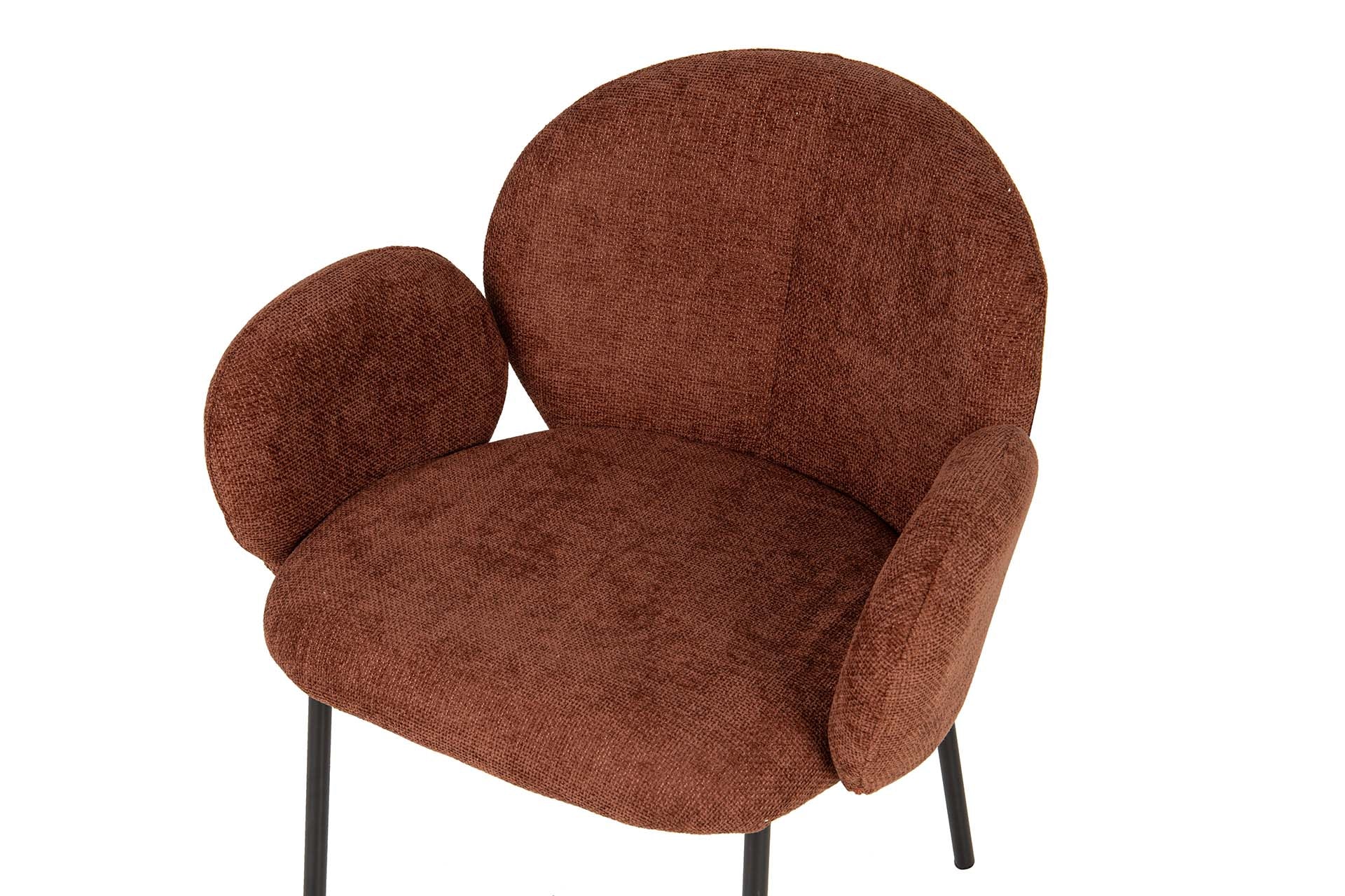 SILLA METAL POLIESTER GRANATE NEGRO 59x62x80 CM - Min.2 uds