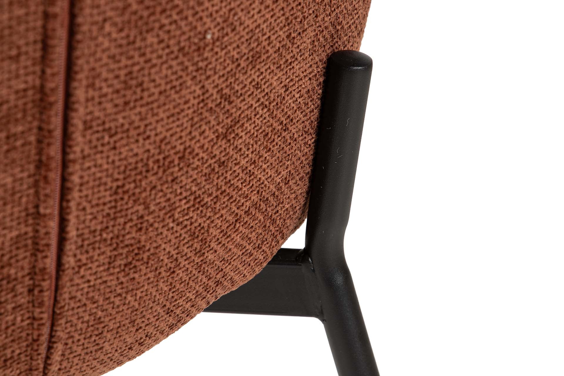 SILLA METAL POLIESTER GRANATE NEGRO 59x62x80 CM - Min.2 uds