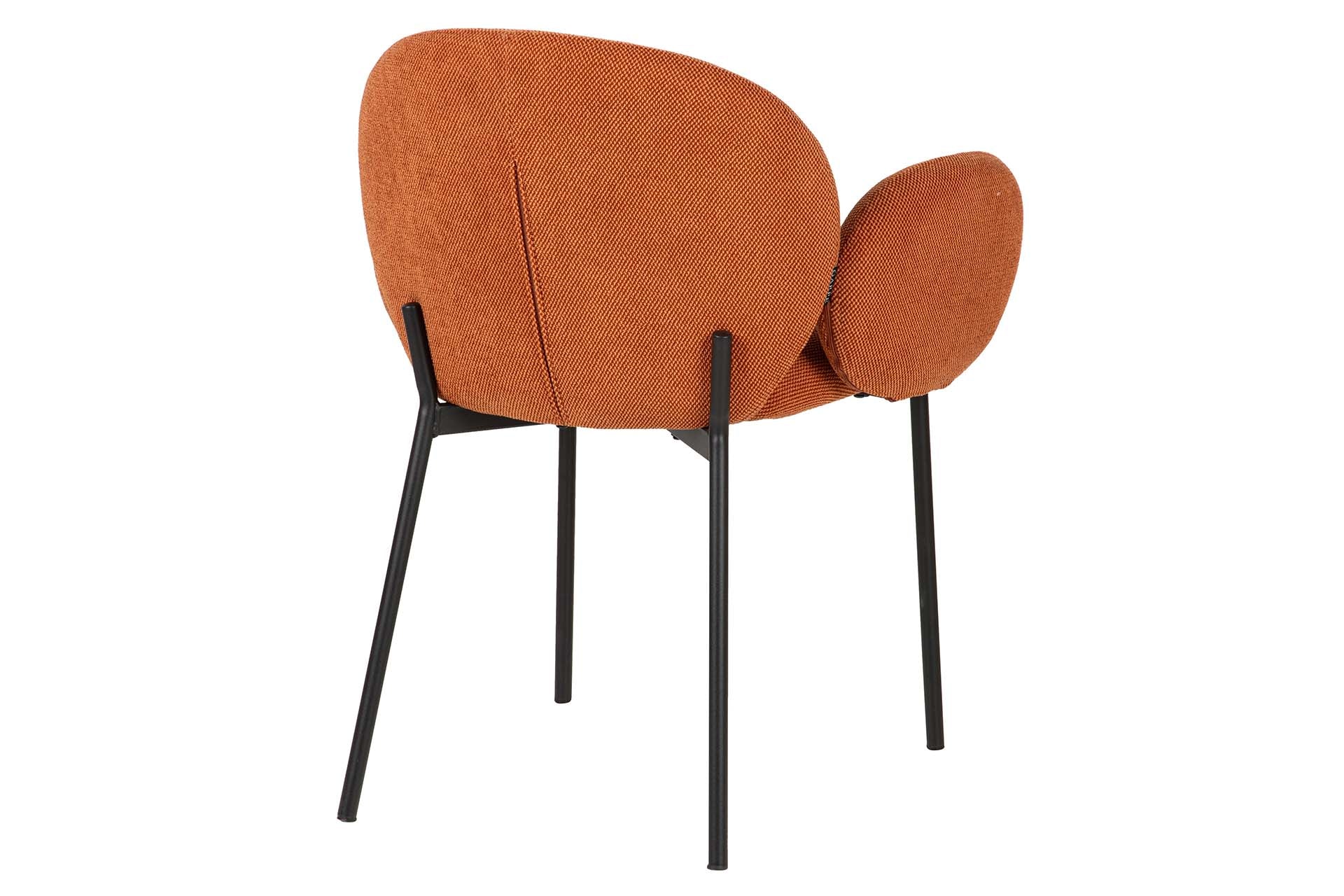 SILLA METAL POLIESTER NARANJA NEGRO 59x62x80 CM - Min.2 uds