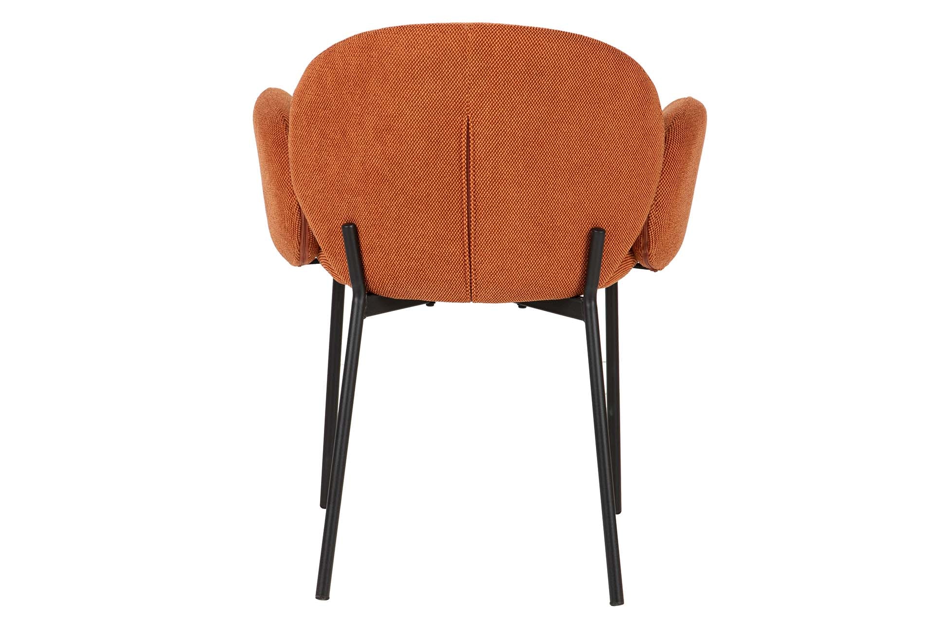 SILLA METAL POLIESTER NARANJA NEGRO 59x62x80 CM - Min.2 uds