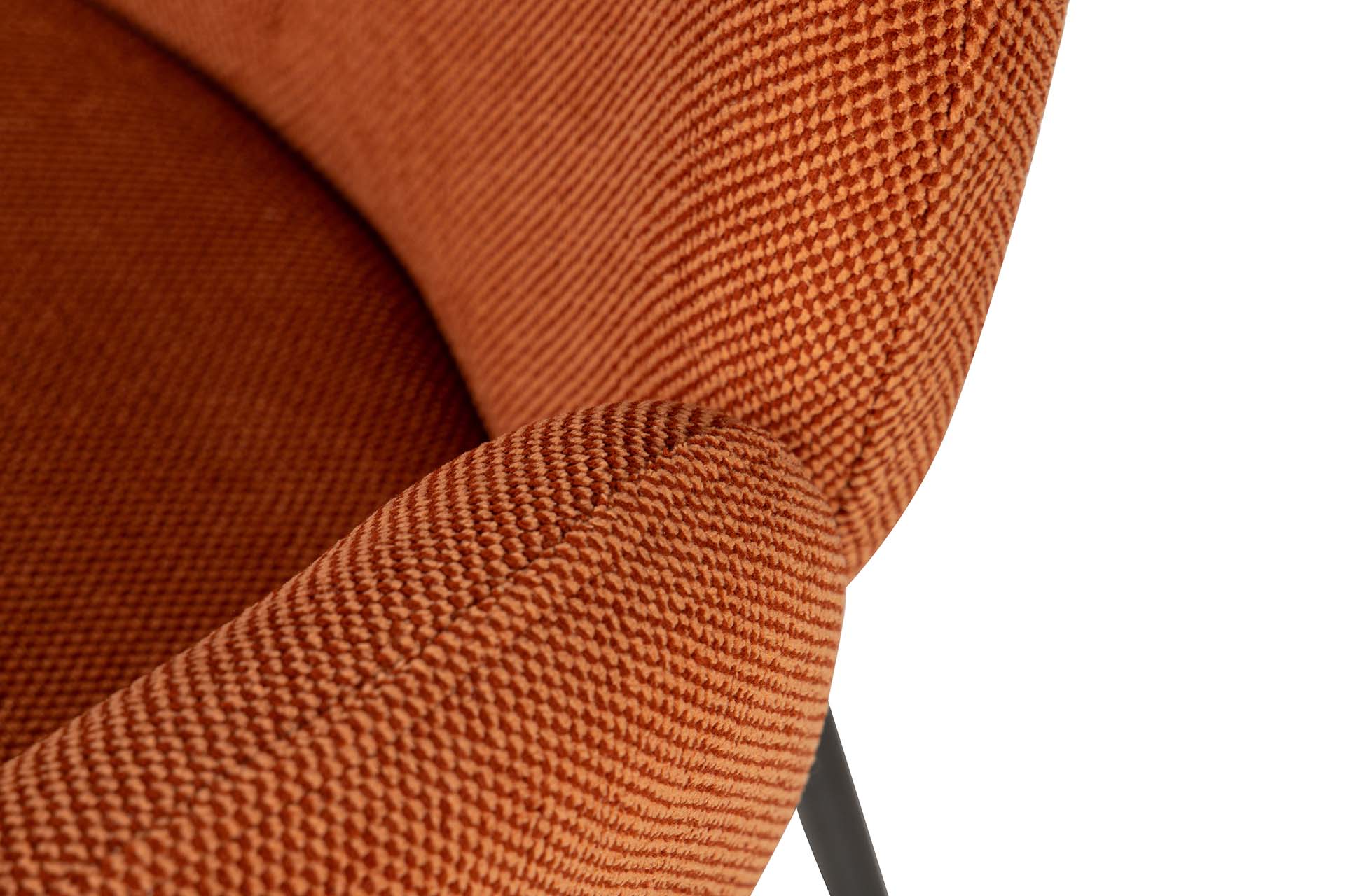 SILLA METAL POLIESTER NARANJA NEGRO 59x62x80 CM - Min.2 uds