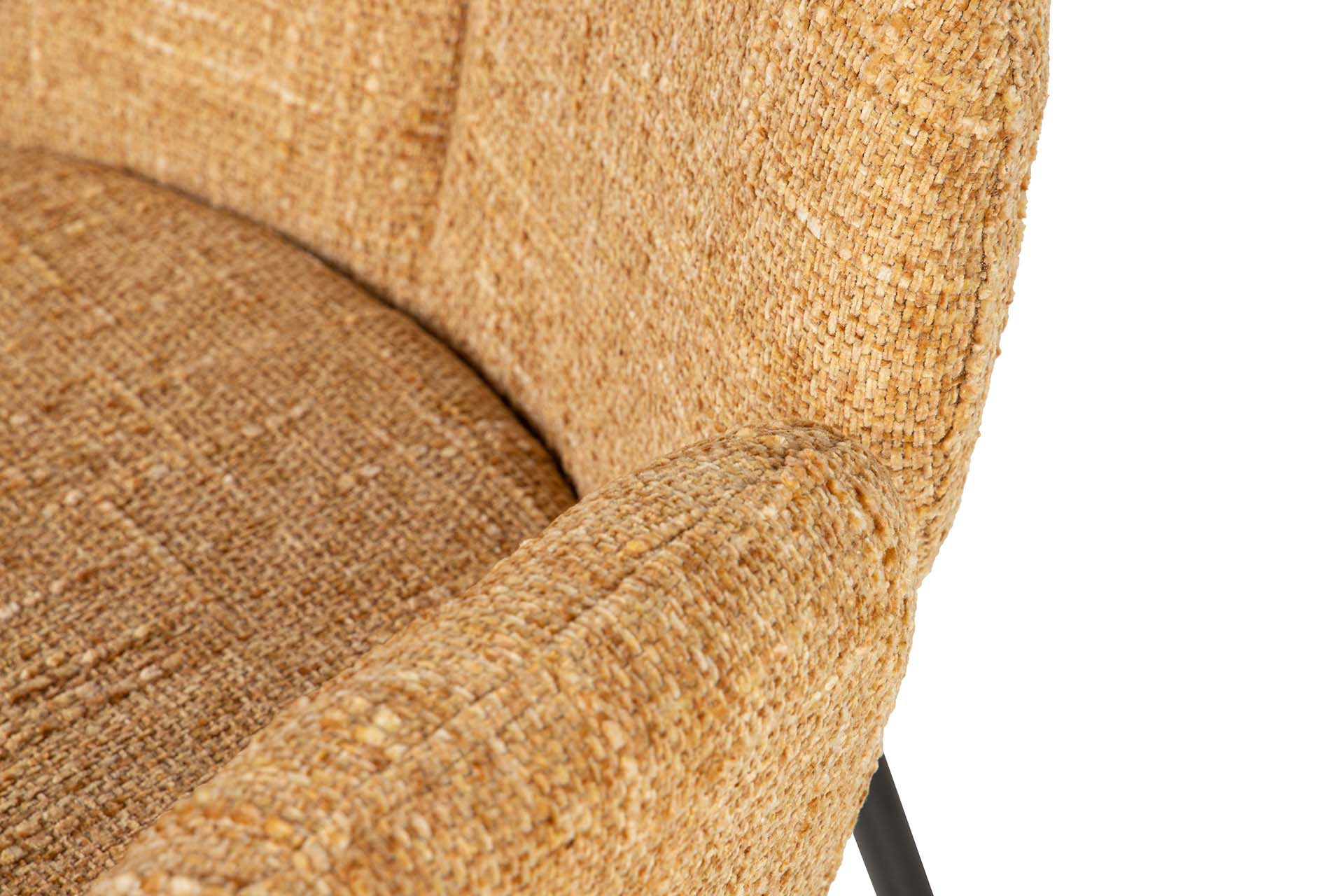 SILLA METAL POLIESTER AMARILLO NEGRO 59x62x80 CM - Min.2 uds