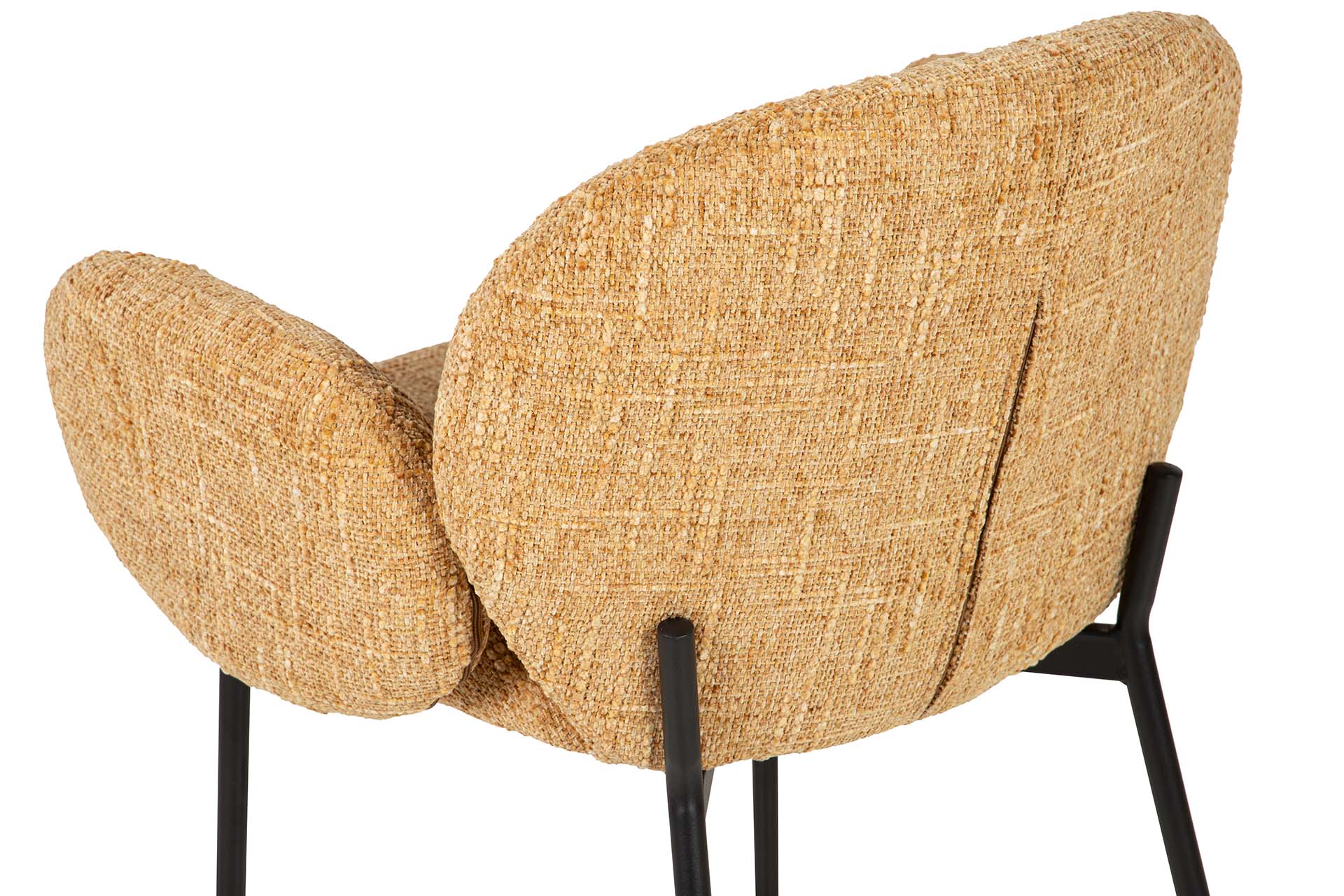 SILLA METAL POLIESTER AMARILLO NEGRO 59x62x80 CM - Min.2 uds