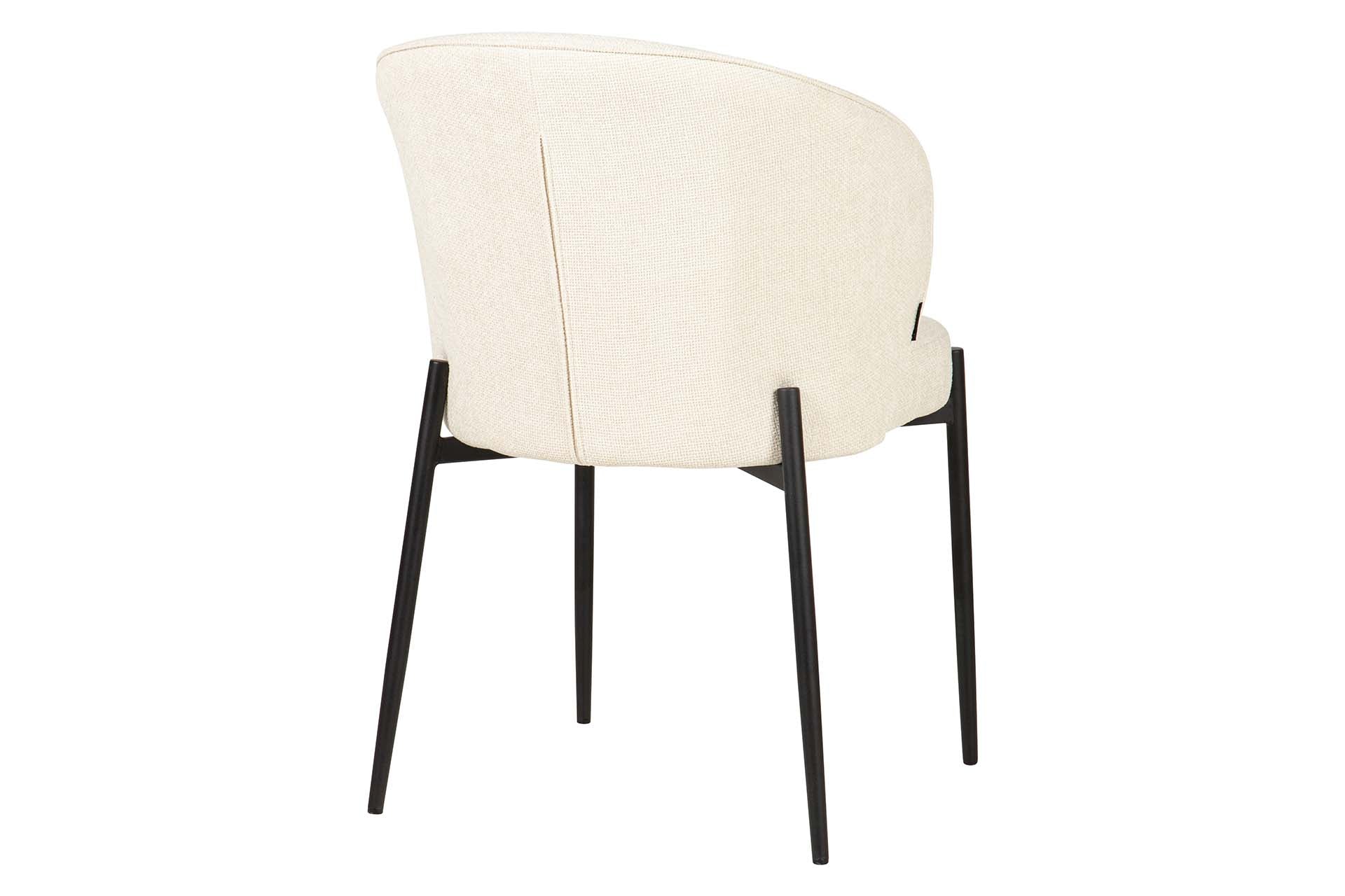 SILLA METAL POLIESTER BEIGE NEGRO 57x56x80 CM - Min.2 uds