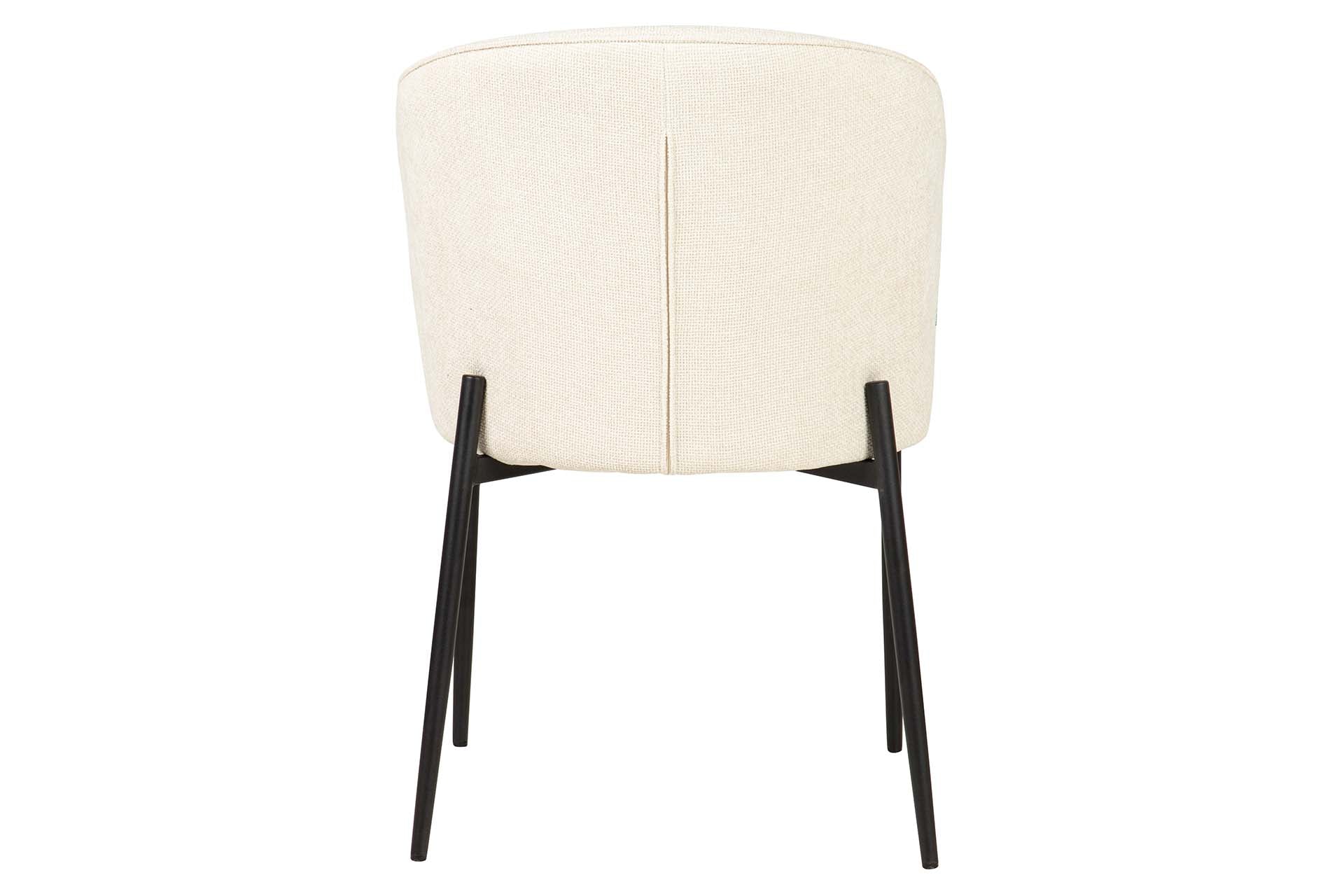 SILLA METAL POLIESTER BEIGE NEGRO 57x56x80 CM - Min.2 uds