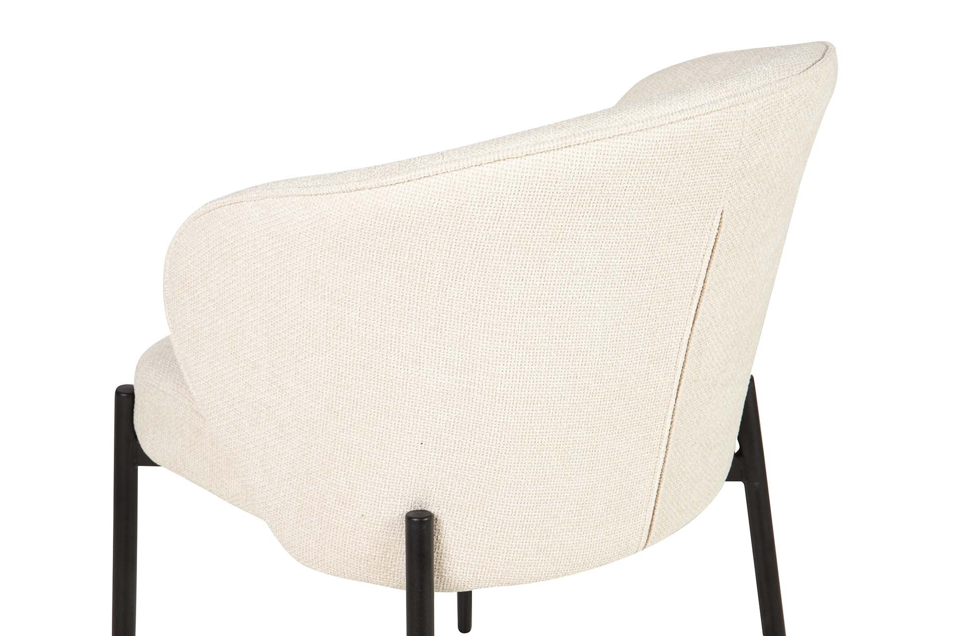 SILLA METAL POLIESTER BEIGE NEGRO 57x56x80 CM - Min.2 uds