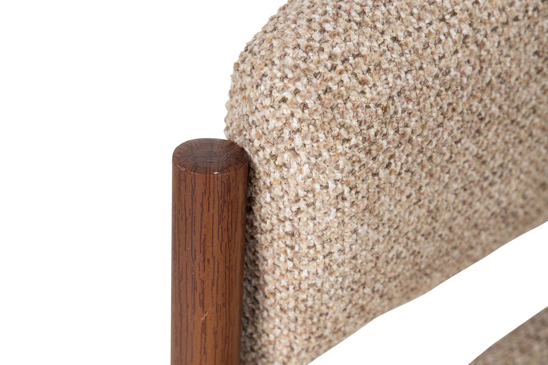 SILLA METAL CHENILLA MARRON 60x56x79 CM - Min.2 uds