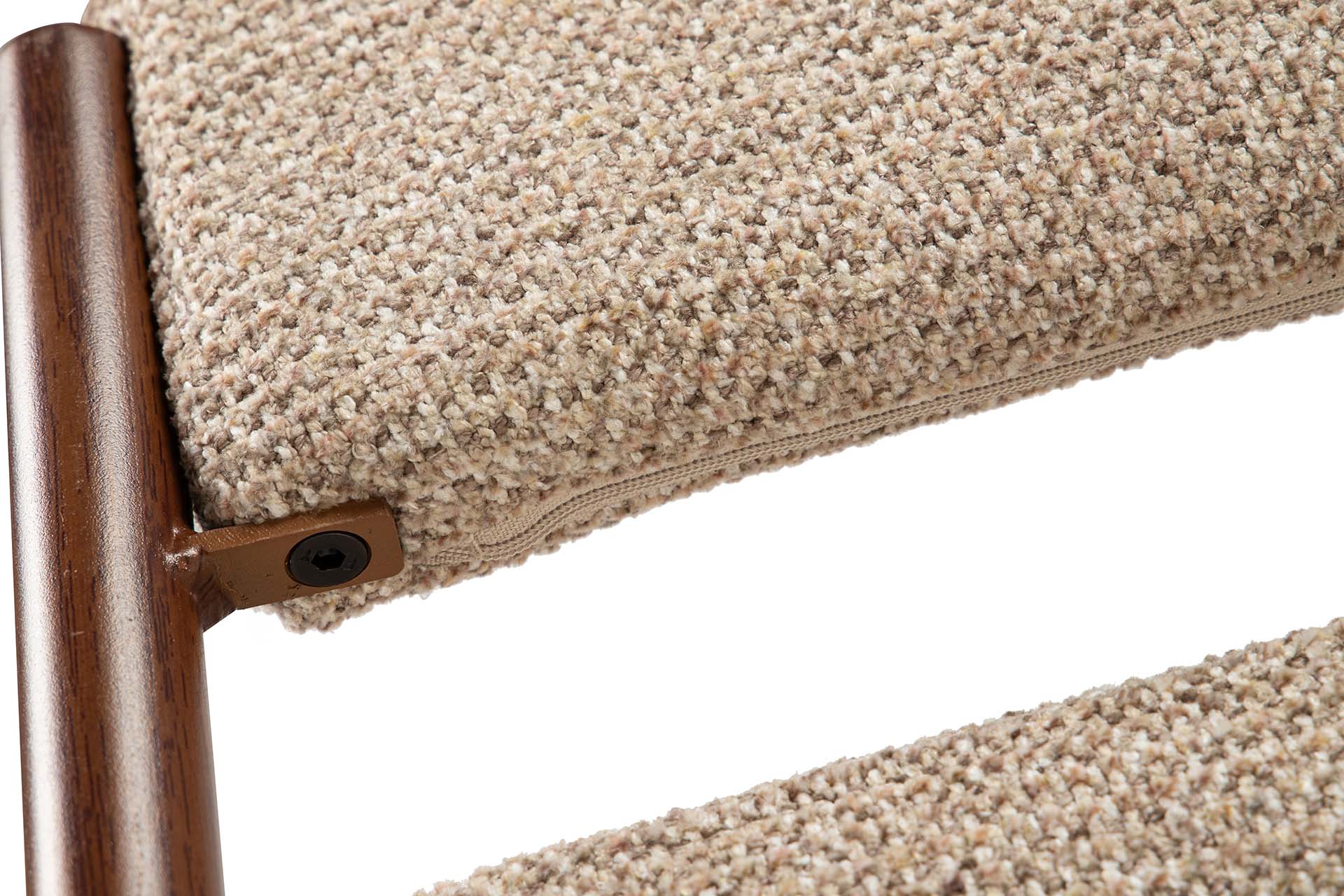 SILLA METAL CHENILLA MARRON 60x56x79 CM - Min.2 uds