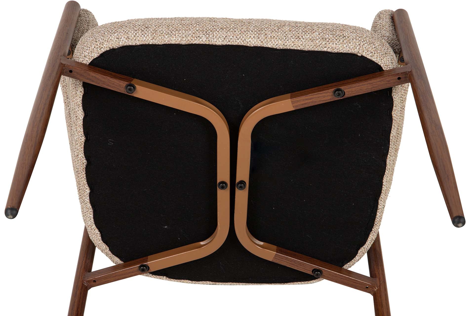 SILLA METAL CHENILLA MARRON 60x56x79 CM - Min.2 uds