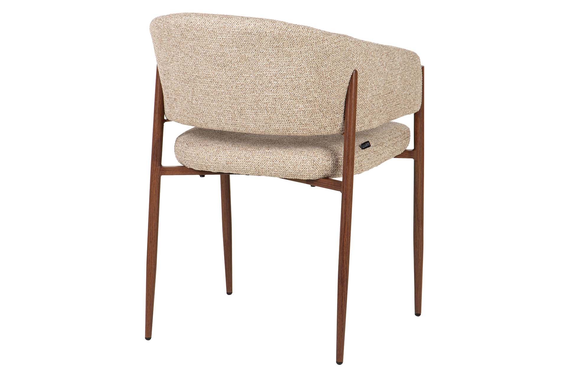 SILLA METAL CHENILLA MARRON 60x56x79 CM - Min.2 uds