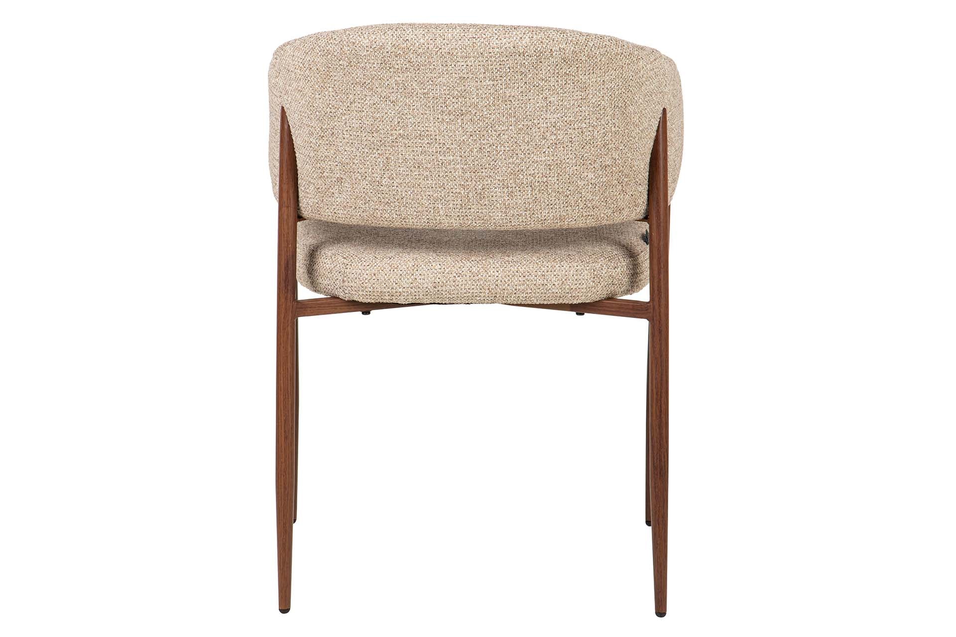 SILLA METAL CHENILLA MARRON 60x56x79 CM - Min.2 uds