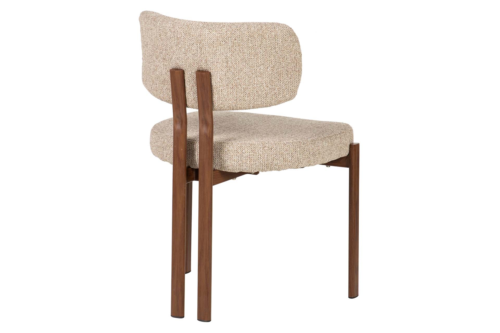 SILLA METAL POLIESTER MARRON 56x56x82 CM - Min.2 uds