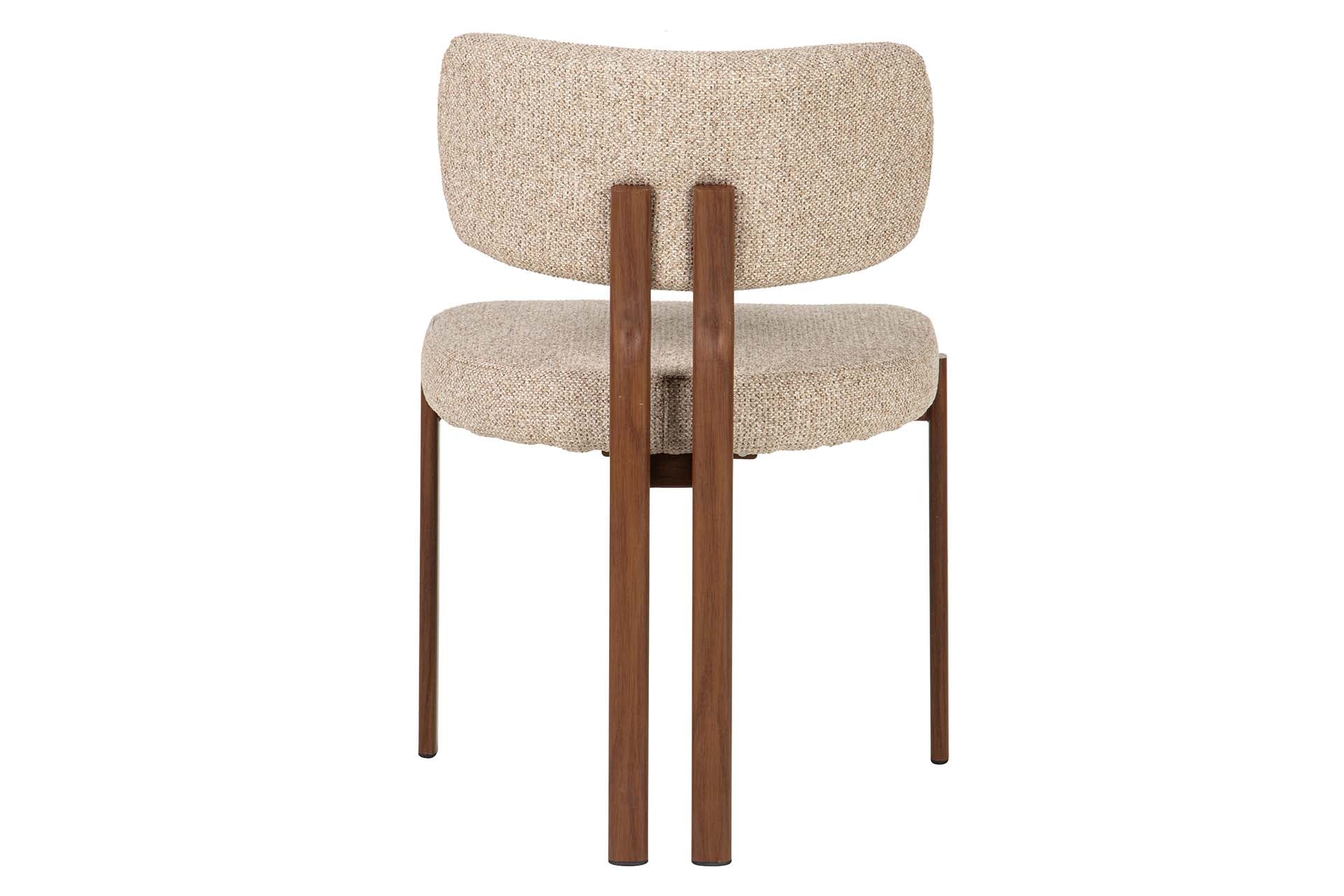 SILLA METAL POLIESTER MARRON 56x56x82 CM - Min.2 uds