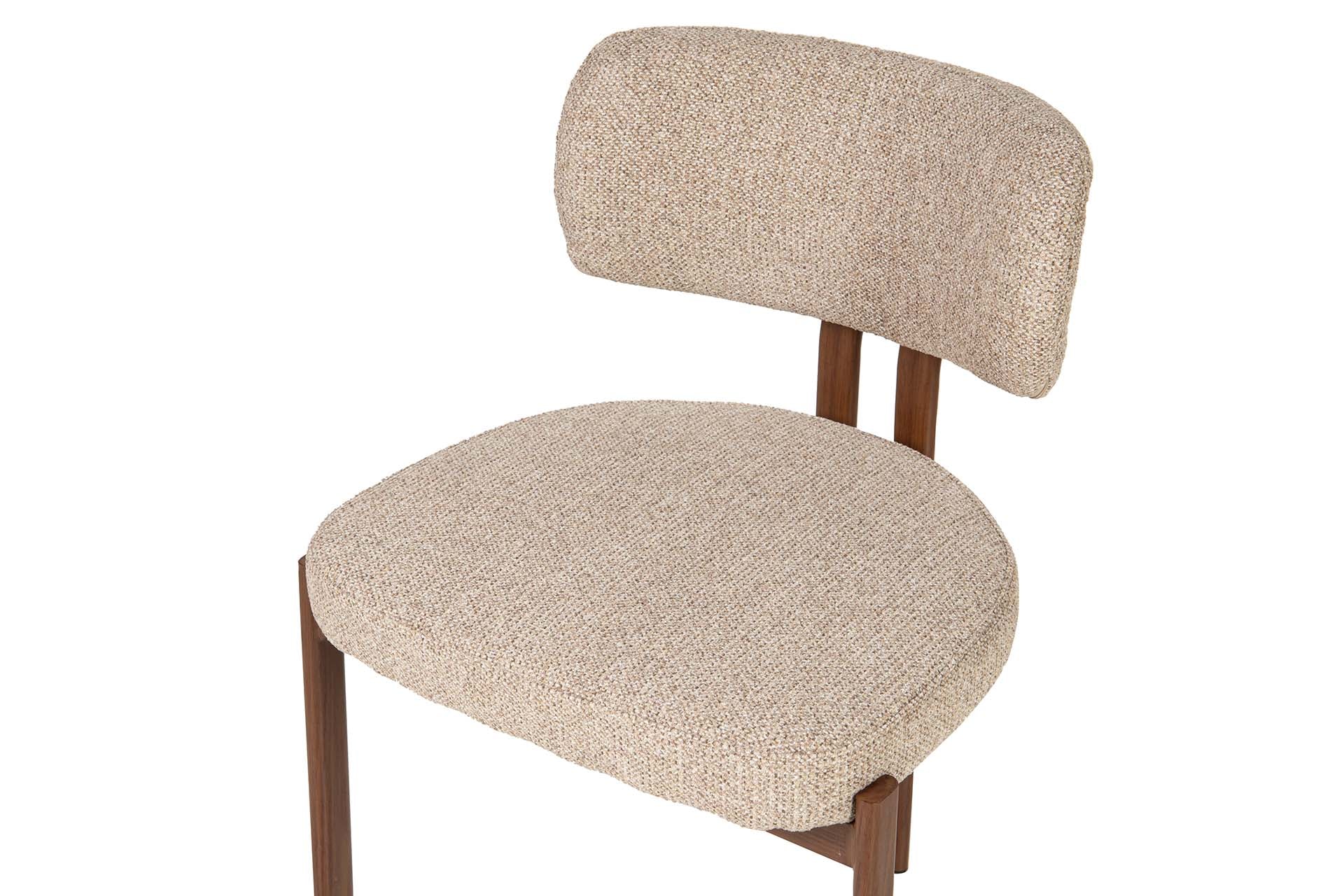 SILLA METAL POLIESTER MARRON 56x56x82 CM - Min.2 uds
