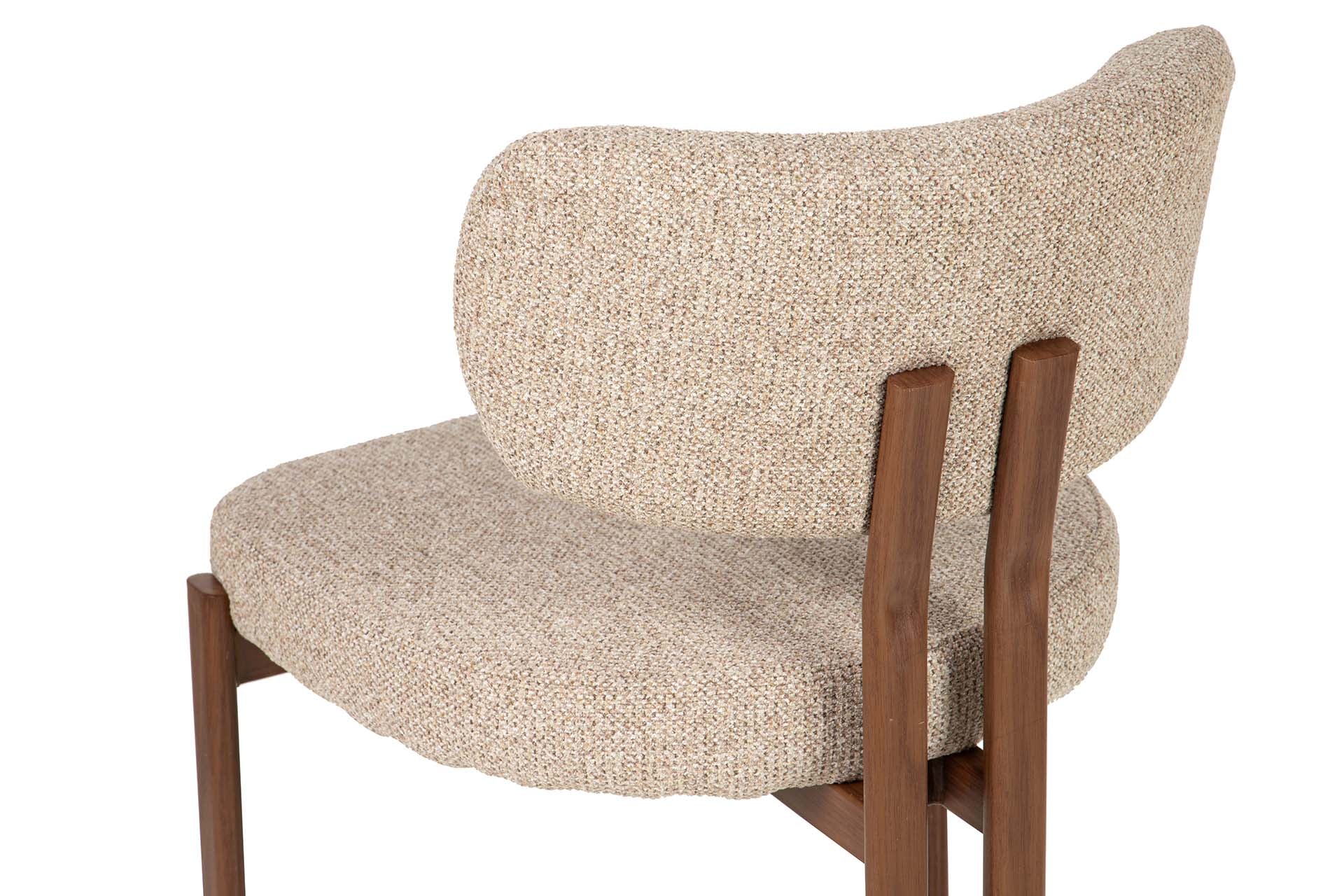 SILLA METAL POLIESTER MARRON 56x56x82 CM - Min.2 uds