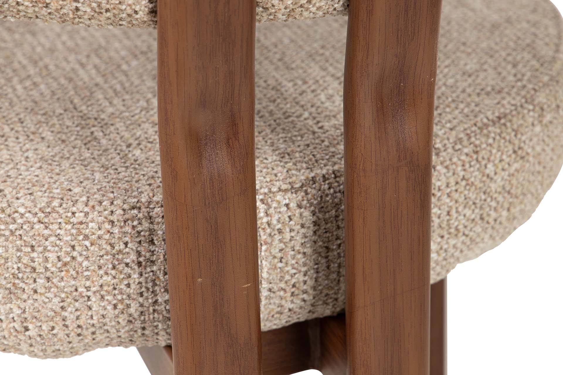 SILLA METAL POLIESTER MARRON 56x56x82 CM - Min.2 uds