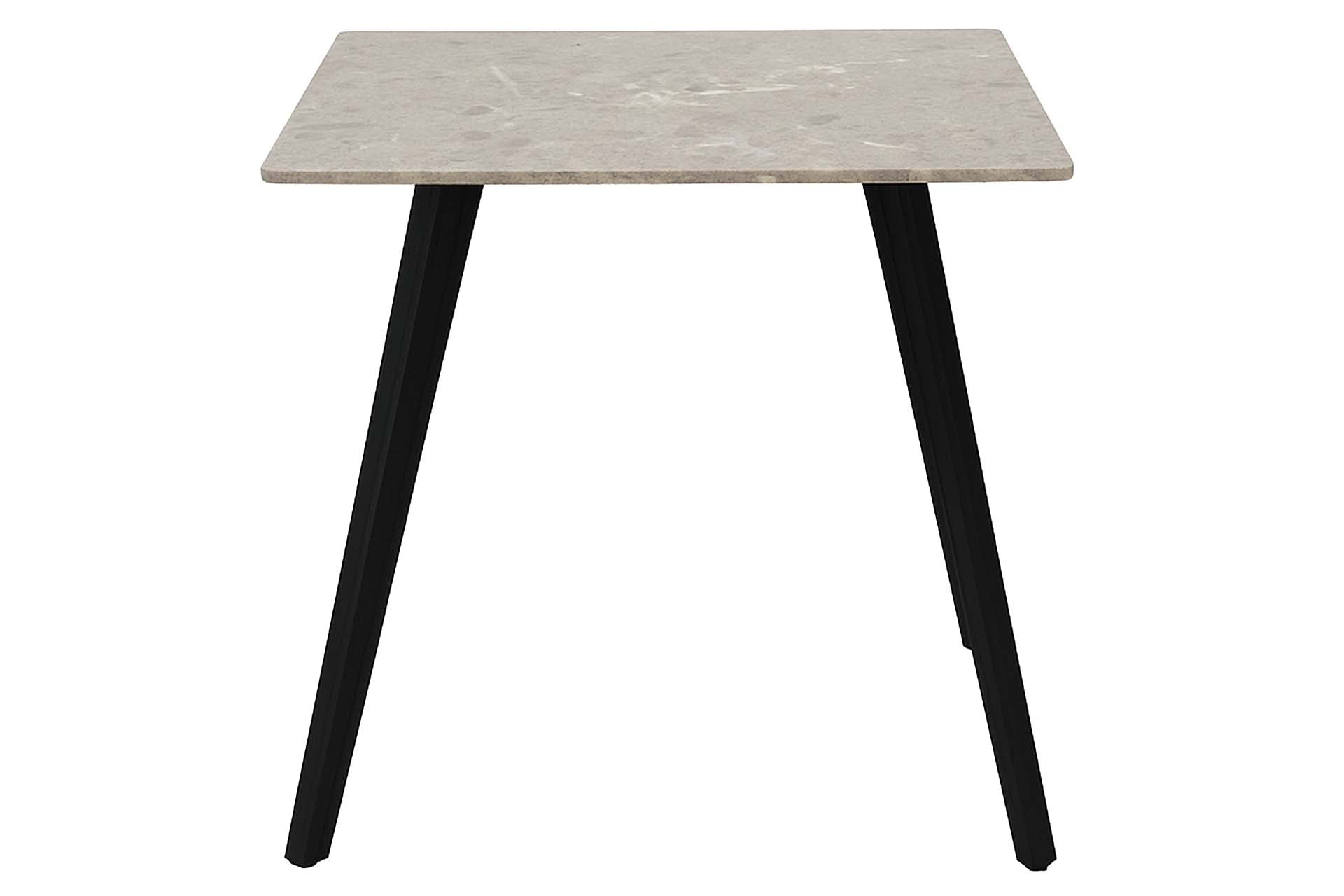 MESA DE COMEDOR MDF METAL MARRON NEGRO 80x80x75 CM