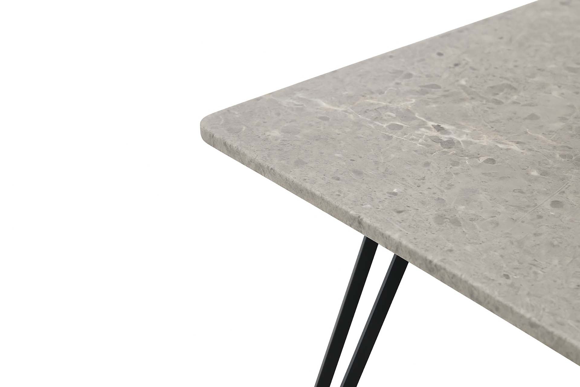 MESA DE COMEDOR MDF METAL MARRON NEGRO 80x80x75 CM