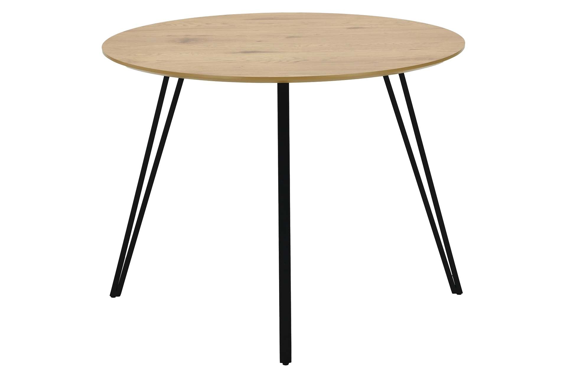 MESA DE COMEDOR MDF METAL MARRON 100x100x75CM