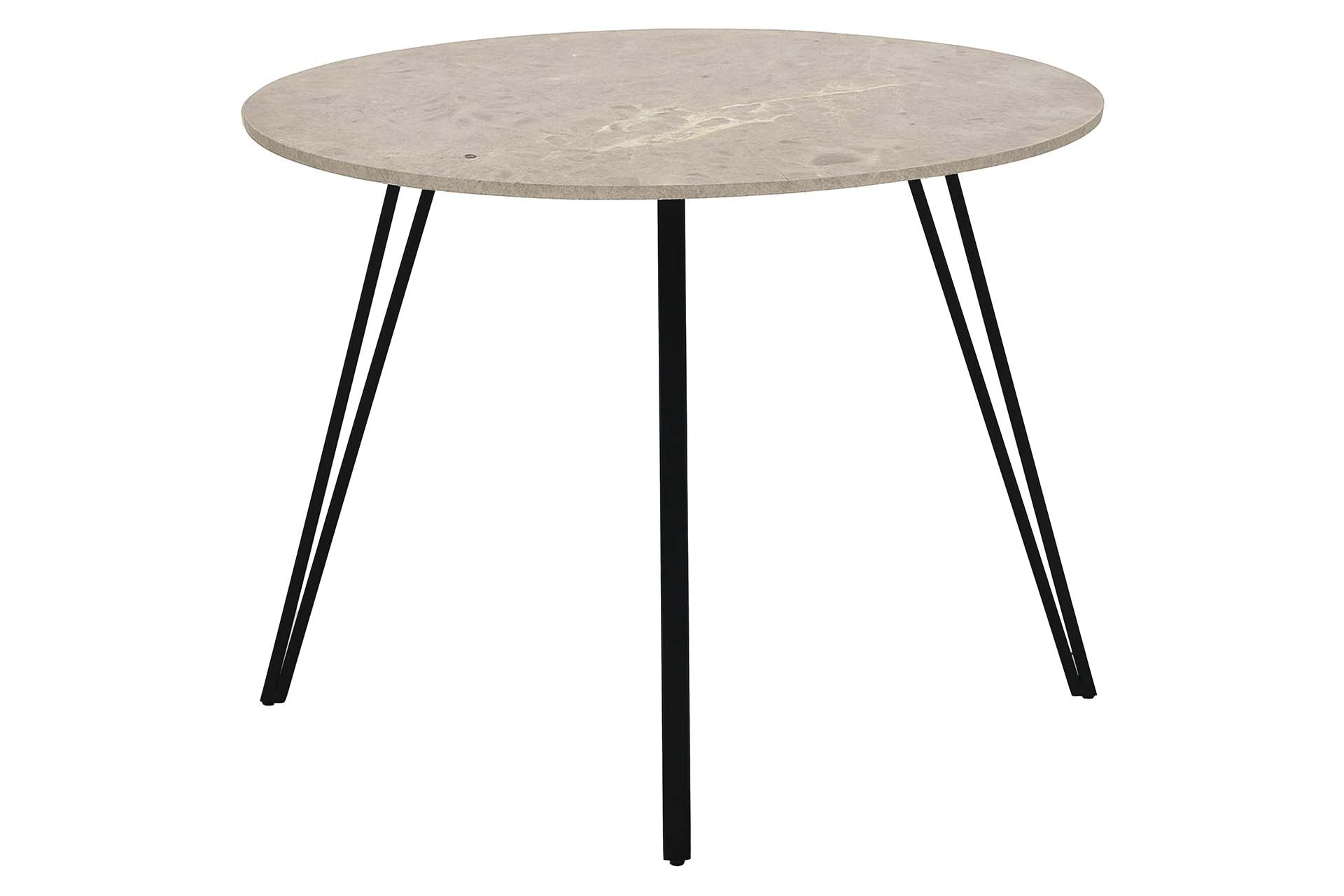 MESA DE COMEDOR MDF METAL GRIS NEGRO 100x100x75 CM