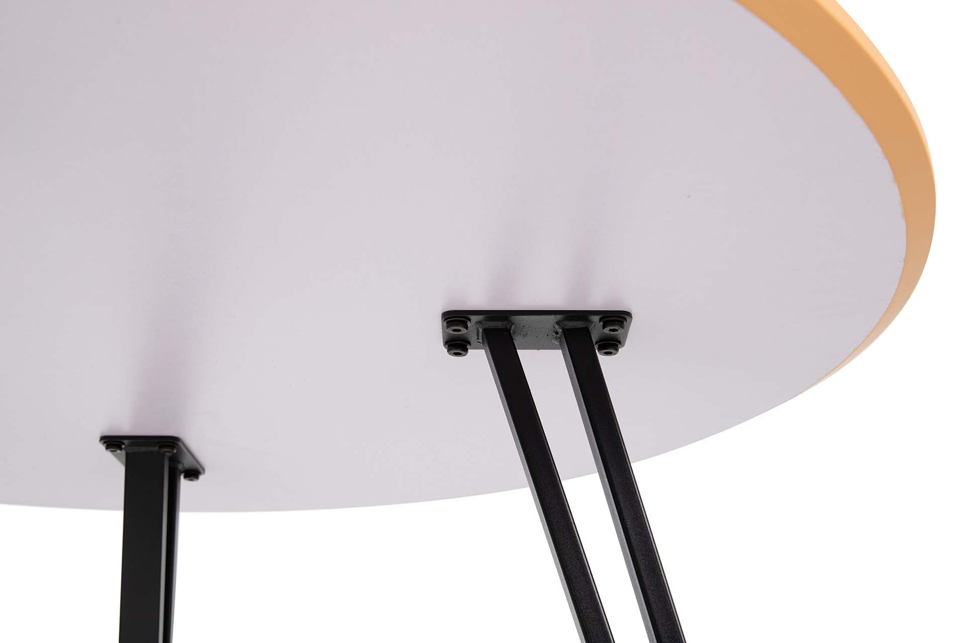 MESA DE COMEDOR MDF METAL MARRON 100x100x75 CM