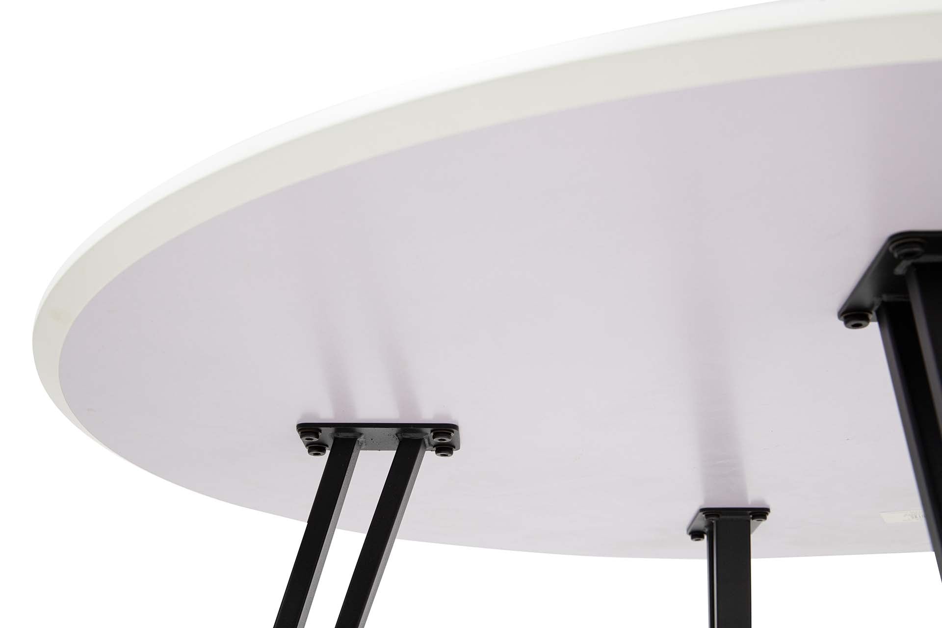 MESA DE COMEDOR MDF METAL GRIS NEGRO 100x100x75 CM