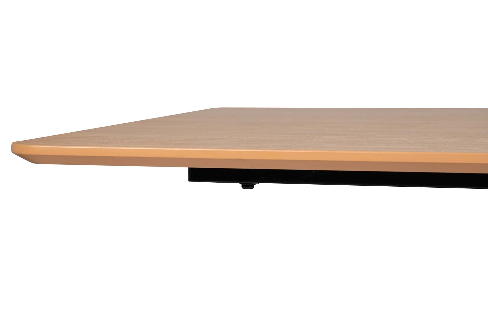 MESA DE COMEDOR MDF METAL MARRON NEGRO 160x90x75CM