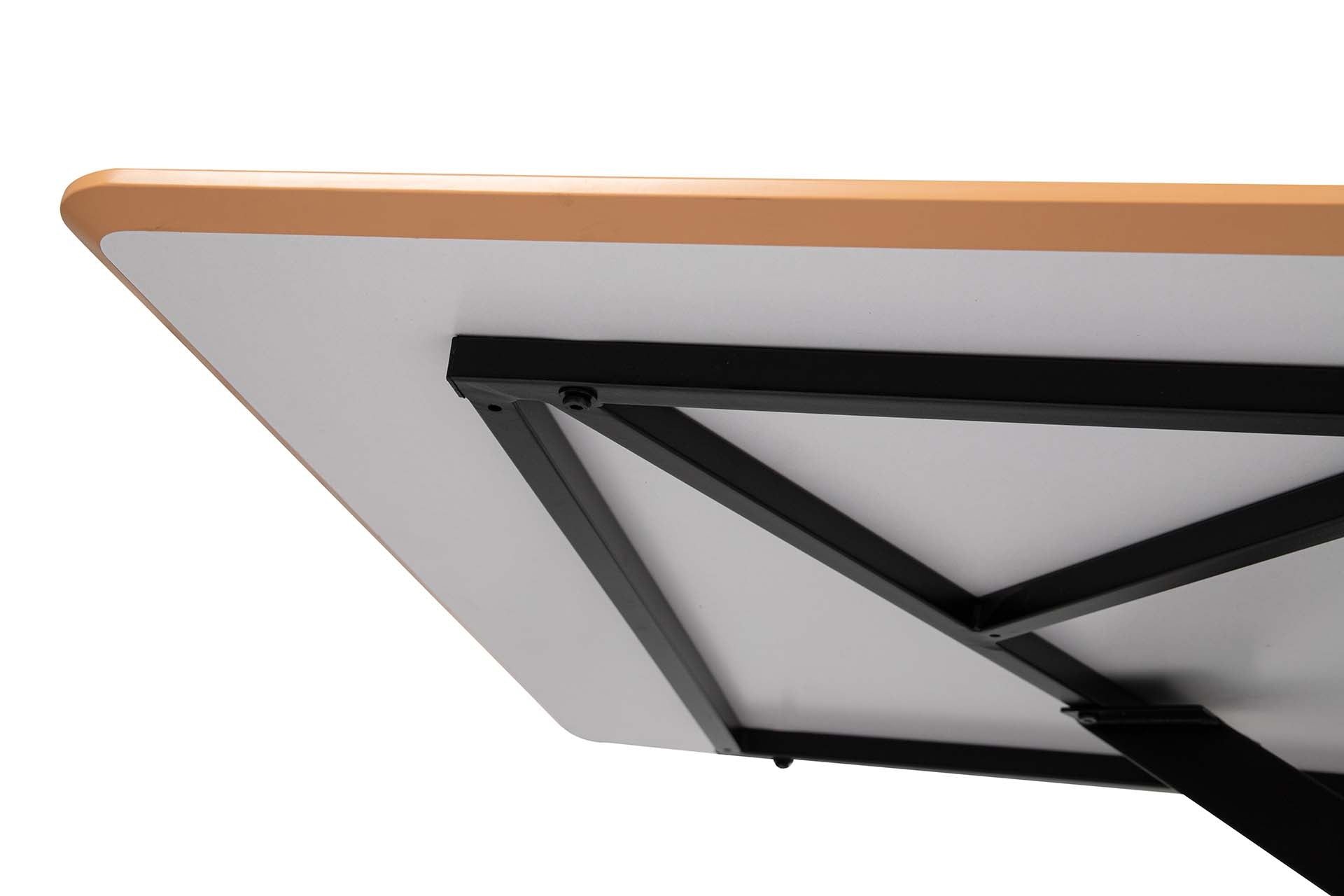 MESA DE COMEDOR MDF METAL MARRON NEGRO 160x90x75CM