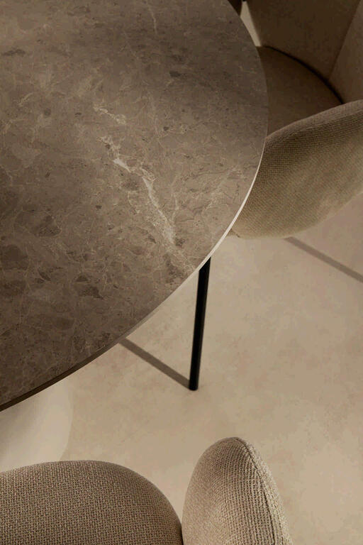 MESA DE COMEDOR MDF GRIS 120x120x75 CM