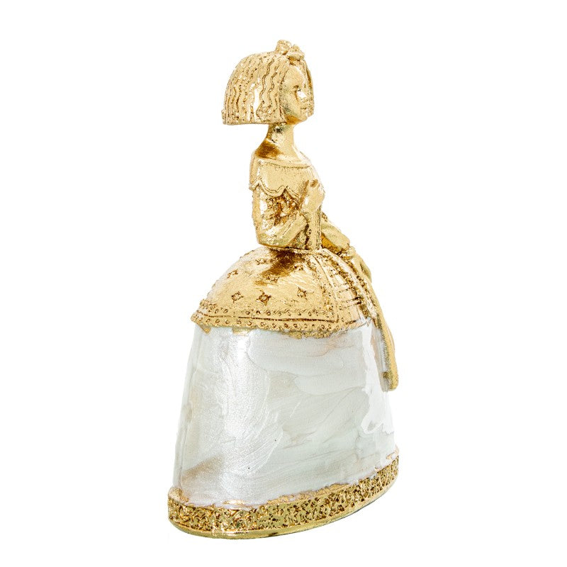 Figura Resina 15cm Menina Dorada nácar